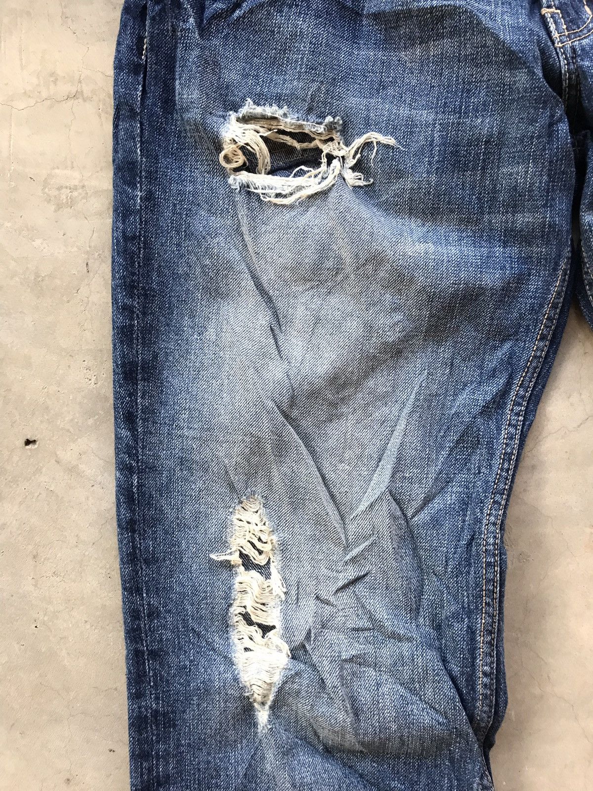 Japanese Brand Japanese Brand PPFM Distressed Denim Jeans Size US 34 / EU 50 - 4 Thumbnail