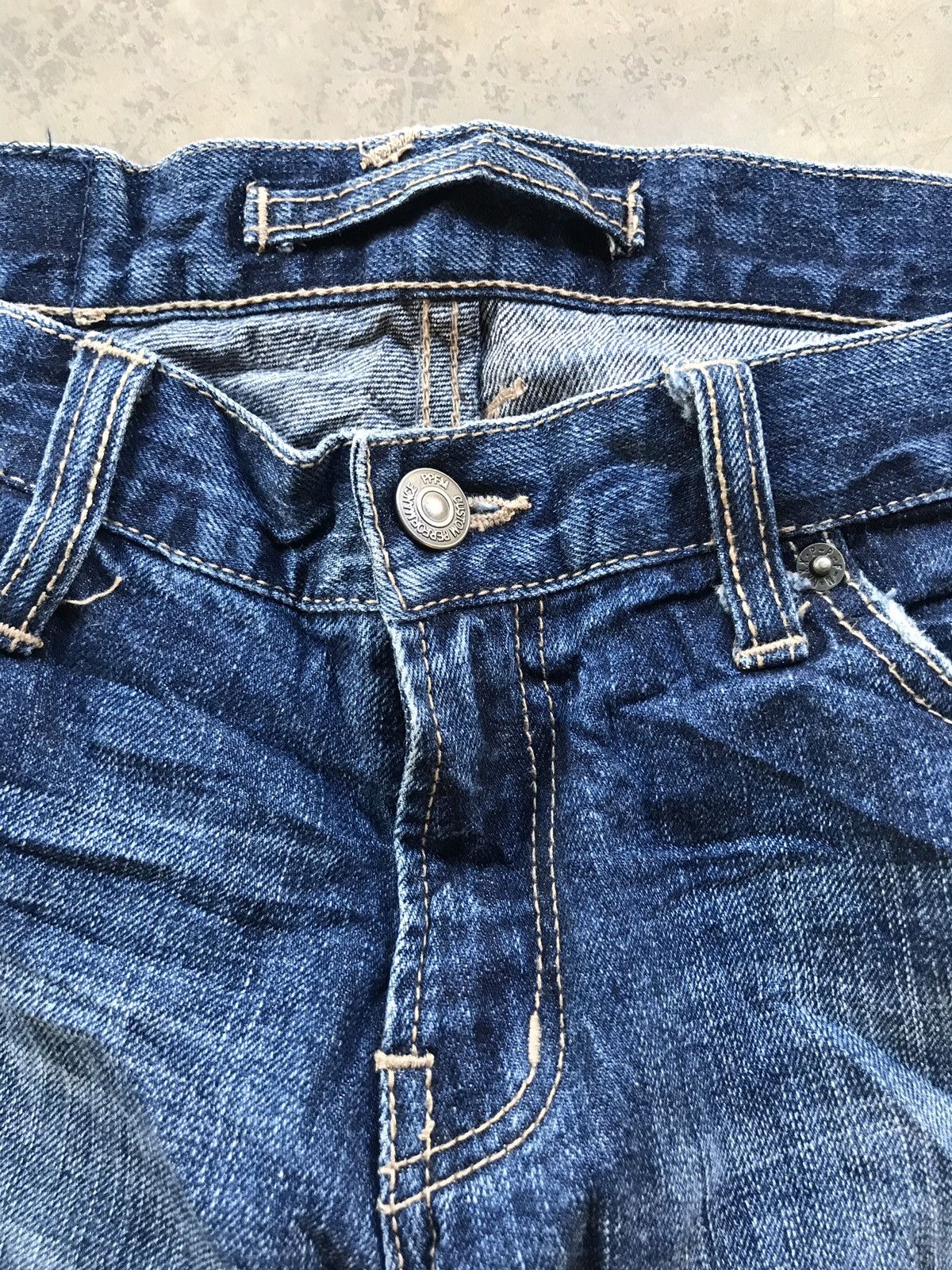 Japanese Brand Japanese Brand PPFM Distressed Denim Jeans Size US 34 / EU 50 - 6 Thumbnail