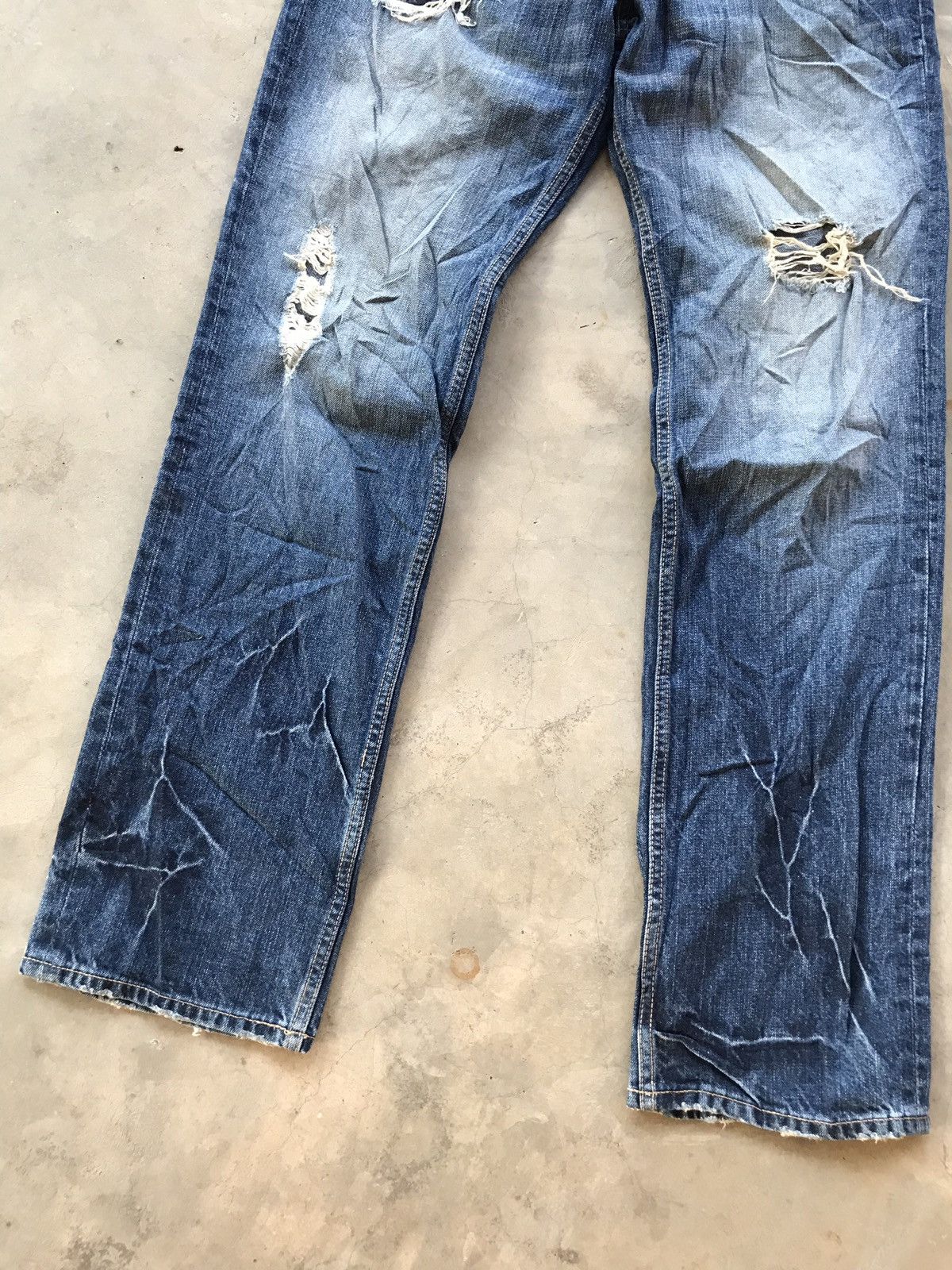 Japanese Brand Japanese Brand PPFM Distressed Denim Jeans Size US 34 / EU 50 - 3 Thumbnail
