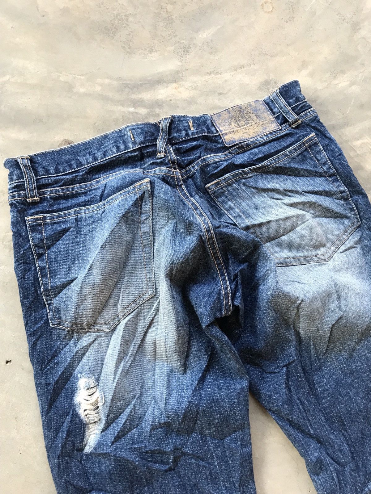 Japanese Brand Japanese Brand PPFM Distressed Denim Jeans Size US 34 / EU 50 - 8 Thumbnail