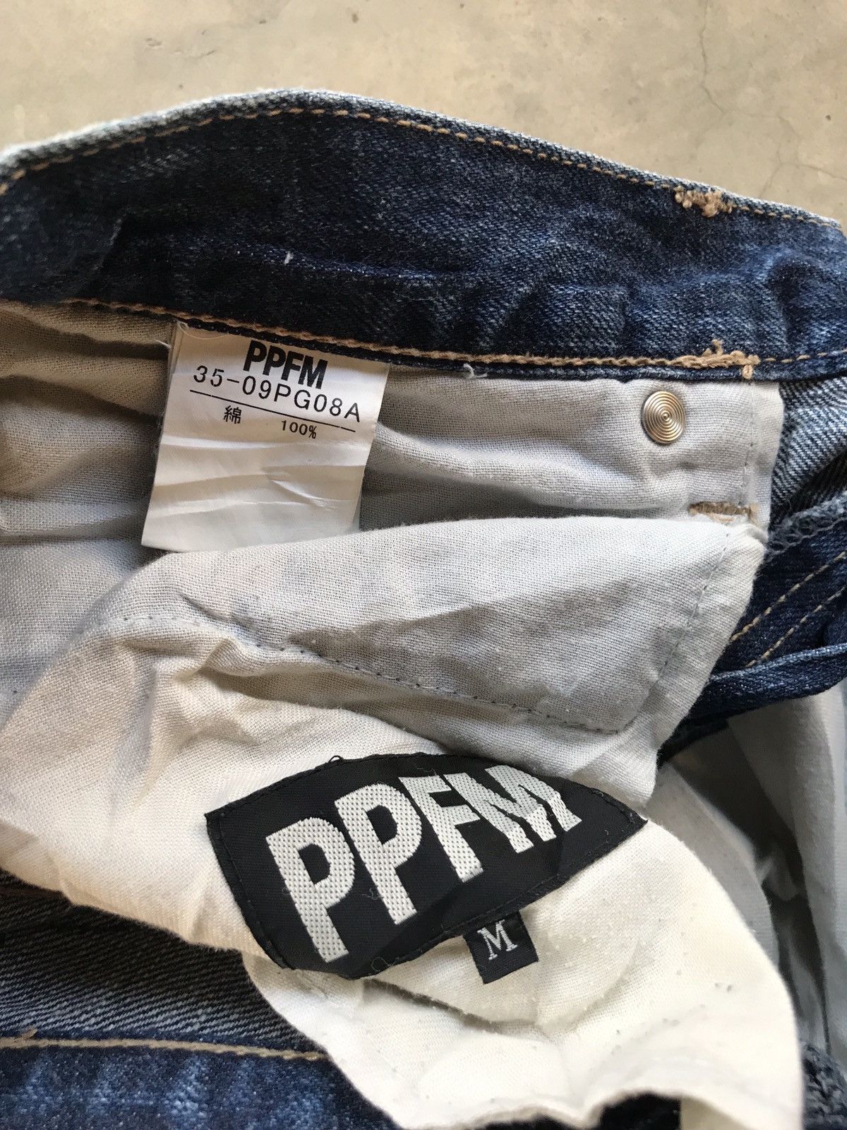 Japanese Brand Japanese Brand PPFM Distressed Denim Jeans Size US 34 / EU 50 - 12 Thumbnail