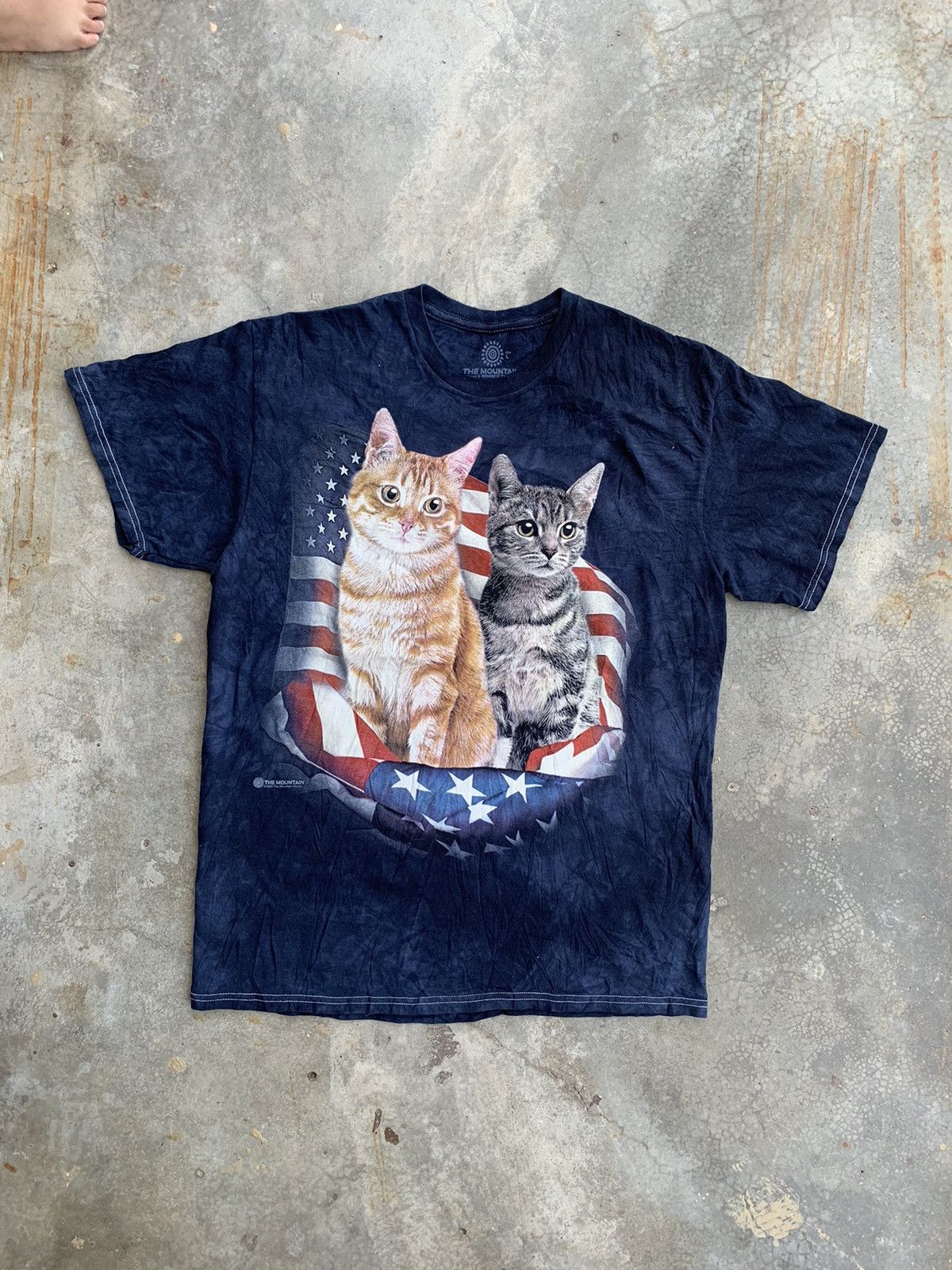 The Mountain The Mountain American Flag Patriotic Kitty Tie Dye Tshirt Size US L / EU 52-54 / 3 - 1 Thumbnail