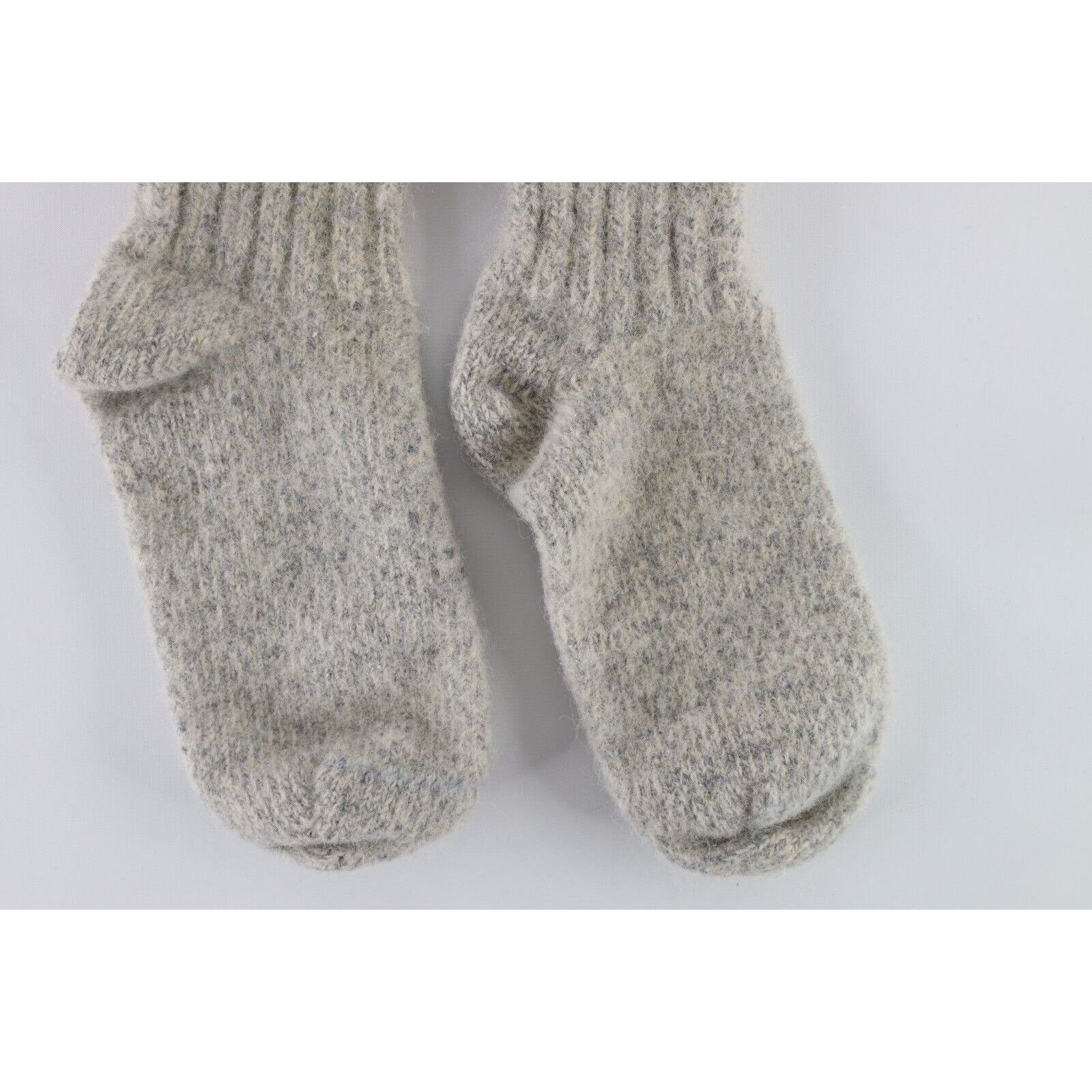 Vintage Vintage 70s Chunky Wool Knit Winter Hiking Boot Socks Gray Size ONE SIZE - 6 Thumbnail