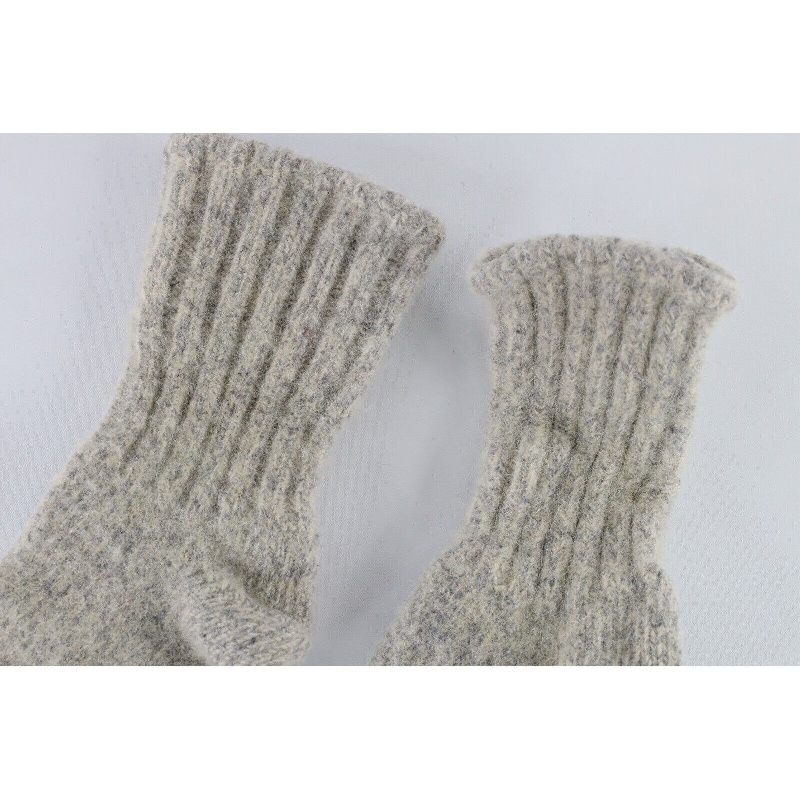 Vintage Vintage 70s Chunky Wool Knit Winter Hiking Boot Socks Gray Size ONE SIZE - 2 Thumbnail