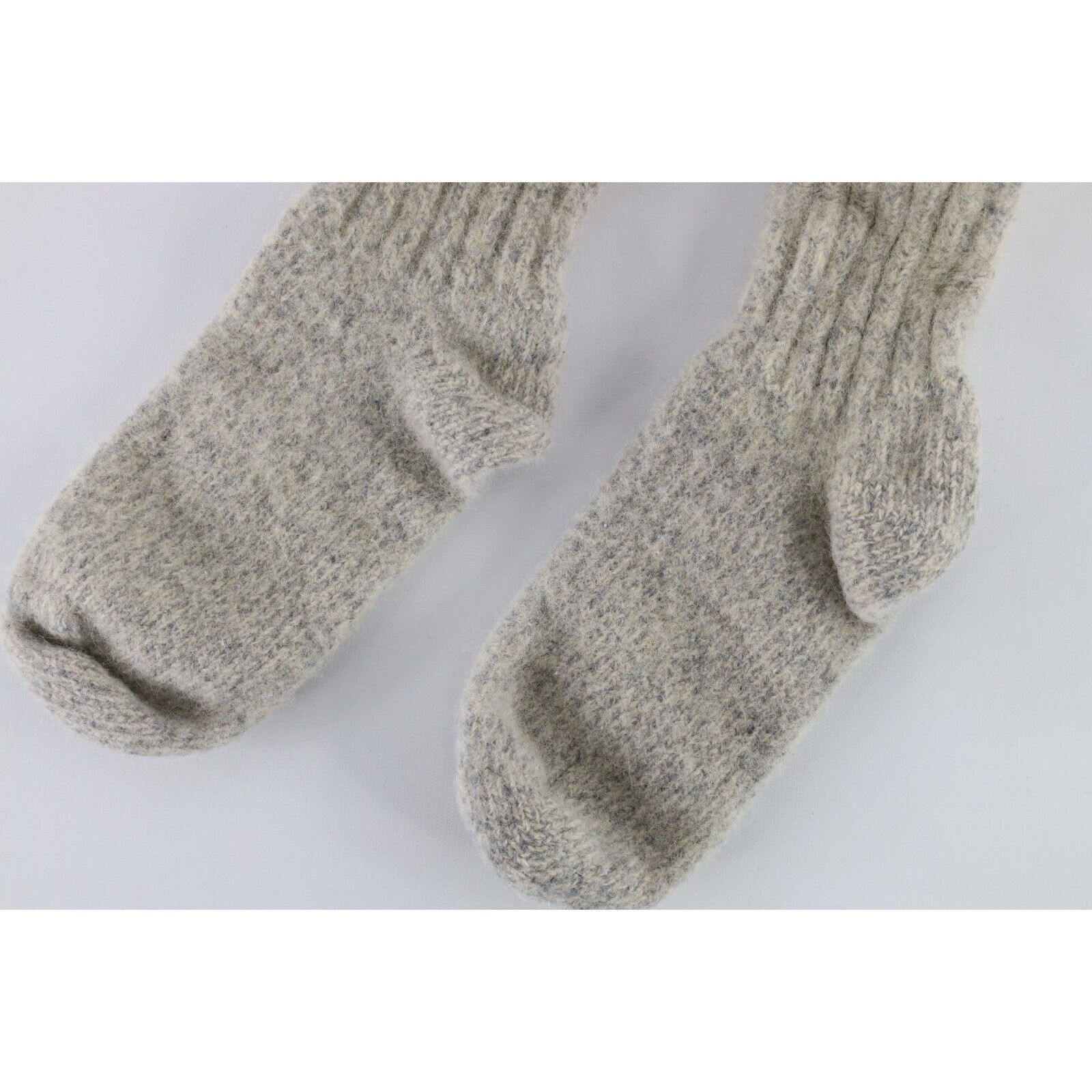 Vintage Vintage 70s Chunky Wool Knit Winter Hiking Boot Socks Gray Size ONE SIZE - 3 Thumbnail
