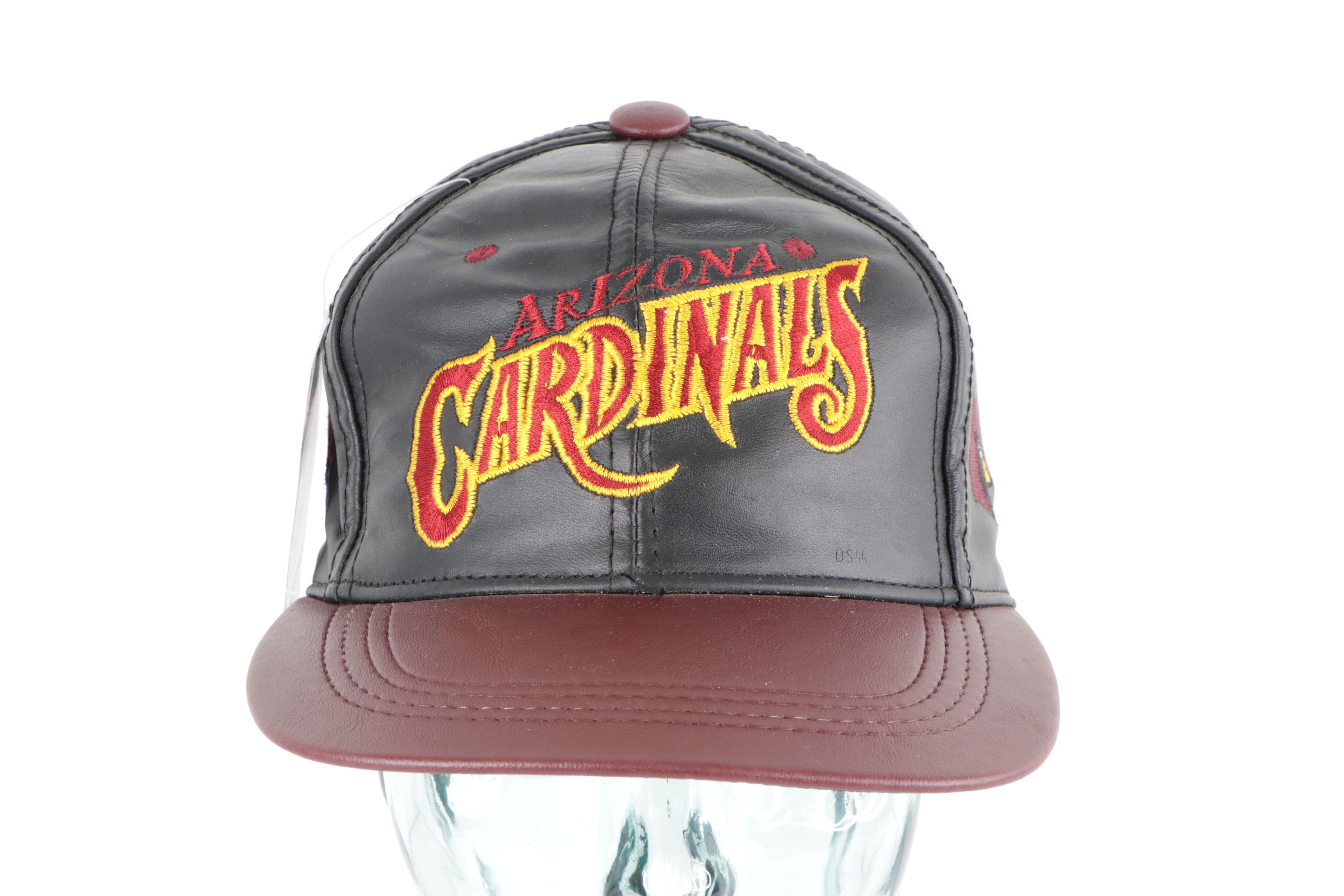 Vintage New Vintage 90s Arizona Cardinals Leather Snapback Hat Size ONE SIZE - 2 Thumbnail