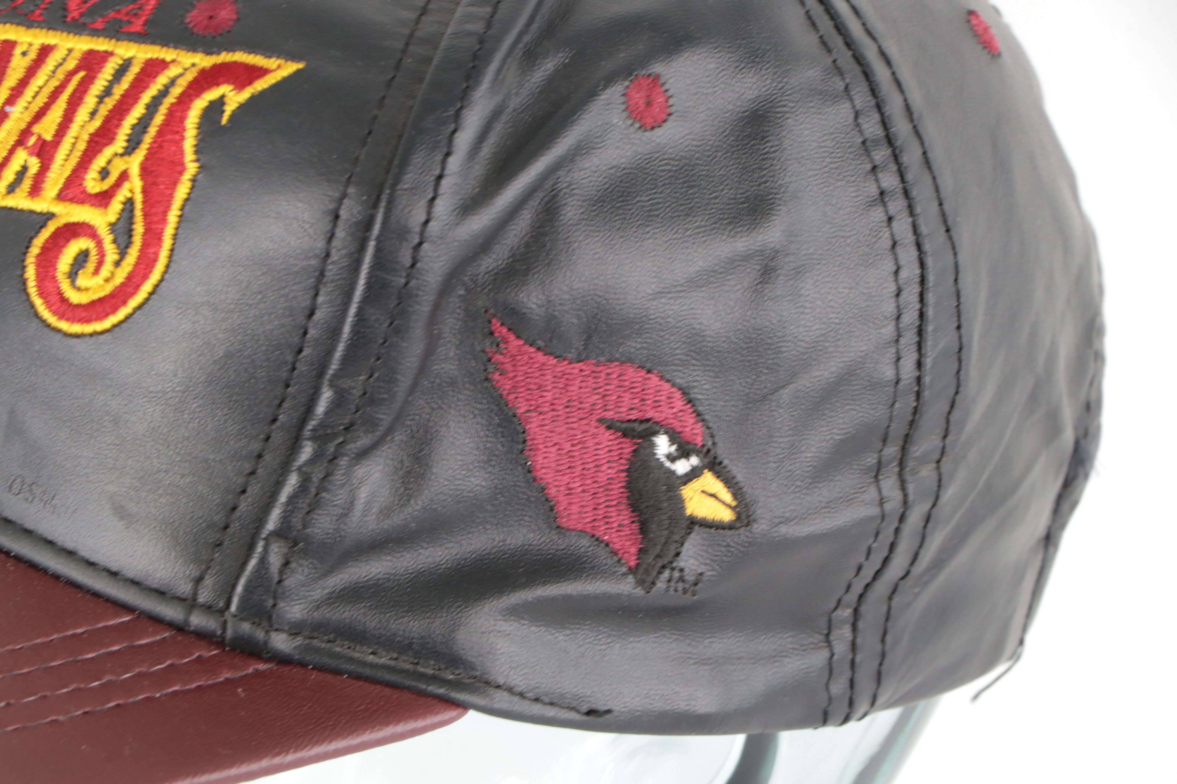 Vintage New Vintage 90s Arizona Cardinals Leather Snapback Hat Size ONE SIZE - 4 Thumbnail