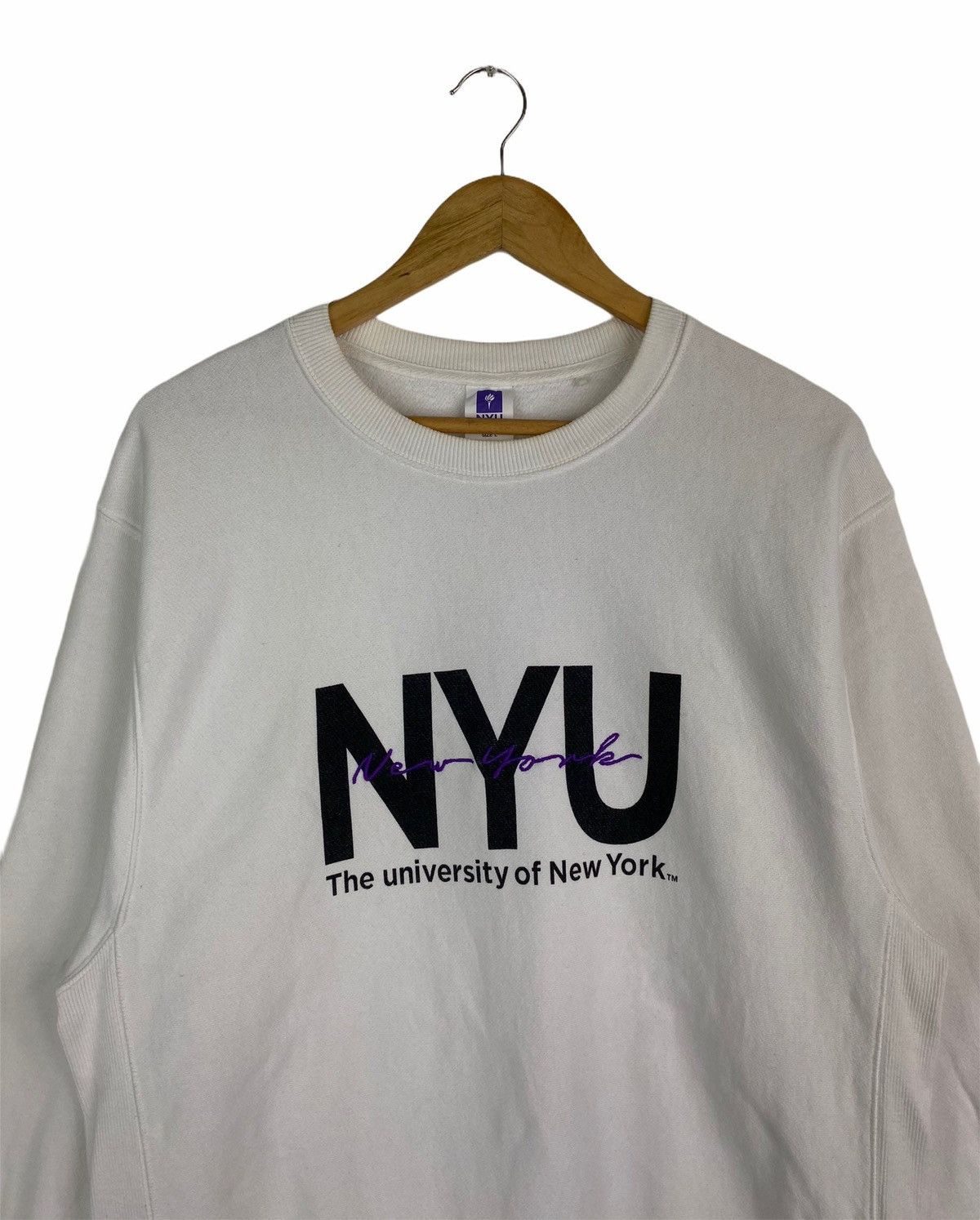 Vintage Vintage NEW YORK UNIVERSITY Big Logo Sweatshirt Pullover Size US M / EU 48-50 / 2 - 3 Thumbnail