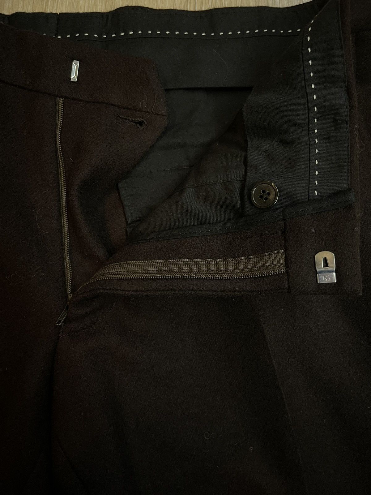 Dries Van Noten Dark brown ‘Patrini’ sample trousers Size US 32 / EU 48 - 4 Thumbnail