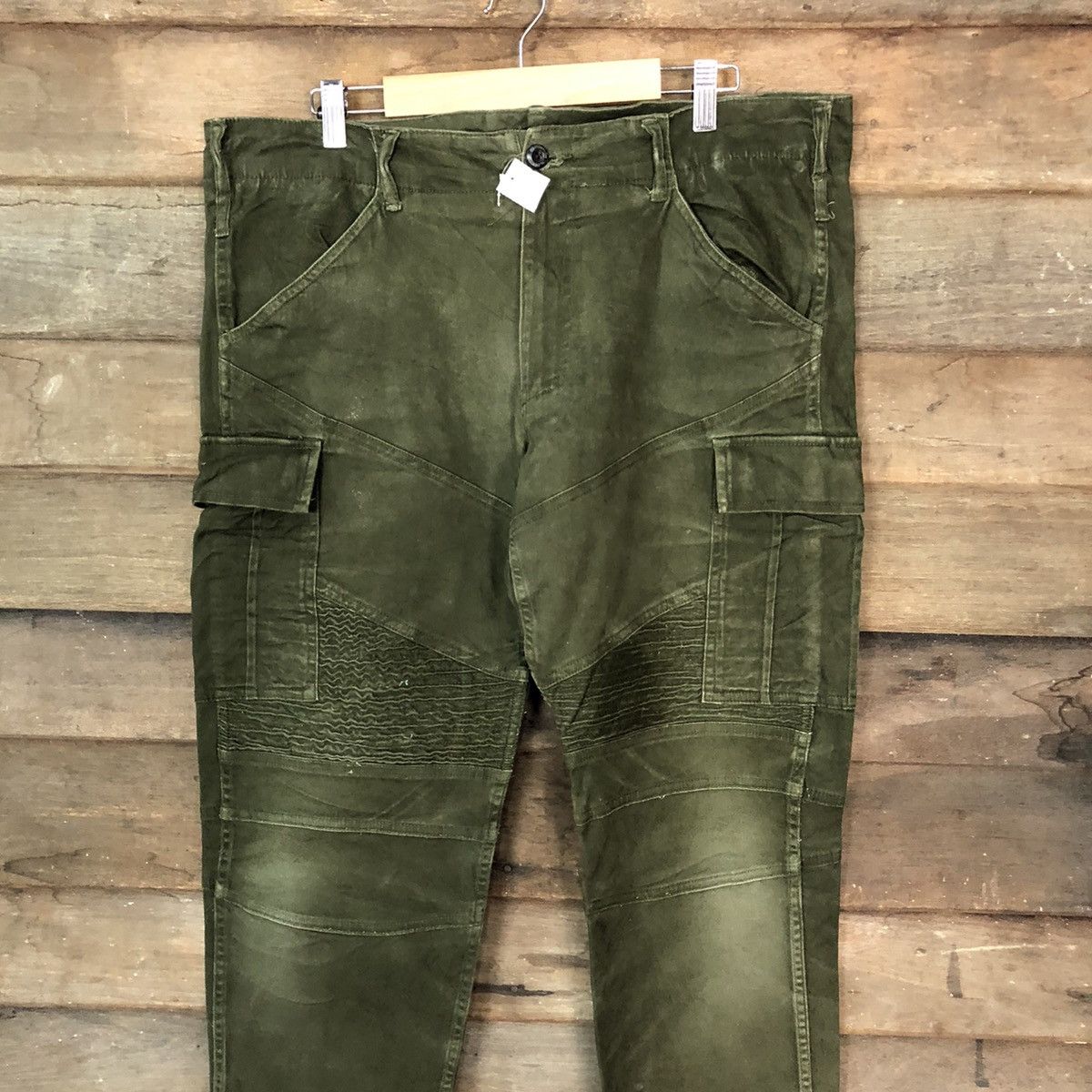Japanese Brand Glodiator Dark Green multipocket tactical Cargo Pants #4511 Size US 36 / EU 52 - 2 Thumbnail
