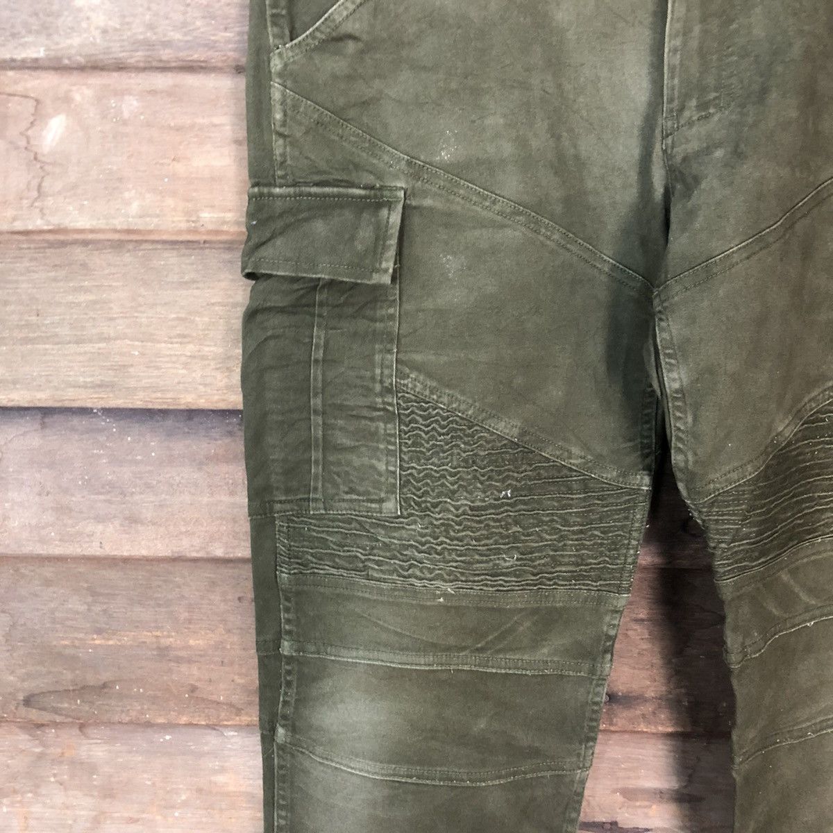 Japanese Brand Glodiator Dark Green multipocket tactical Cargo Pants #4511 Size US 36 / EU 52 - 6 Thumbnail