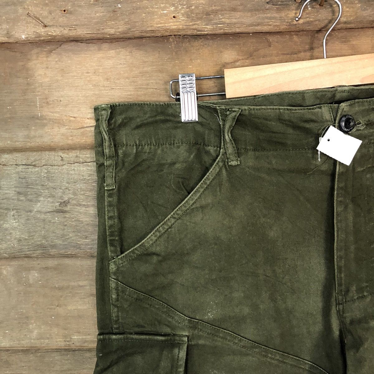 Japanese Brand Glodiator Dark Green multipocket tactical Cargo Pants #4511 Size US 36 / EU 52 - 4 Thumbnail
