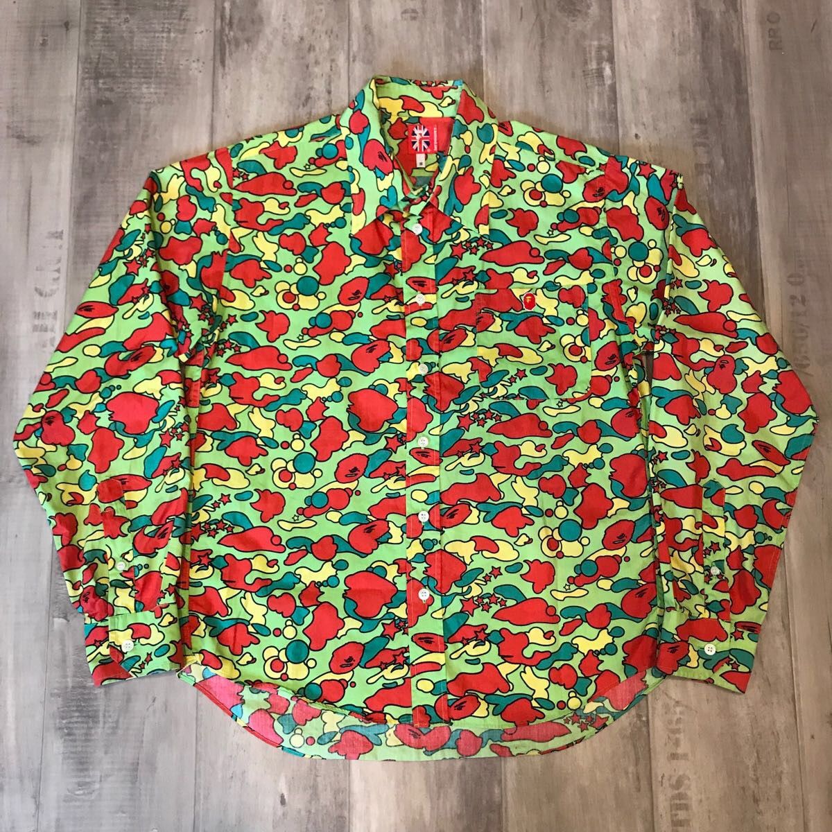 Bape BAPE psyche camo long sleeve shirt Size US S / EU 44-46 / 1 - 1 Thumbnail
