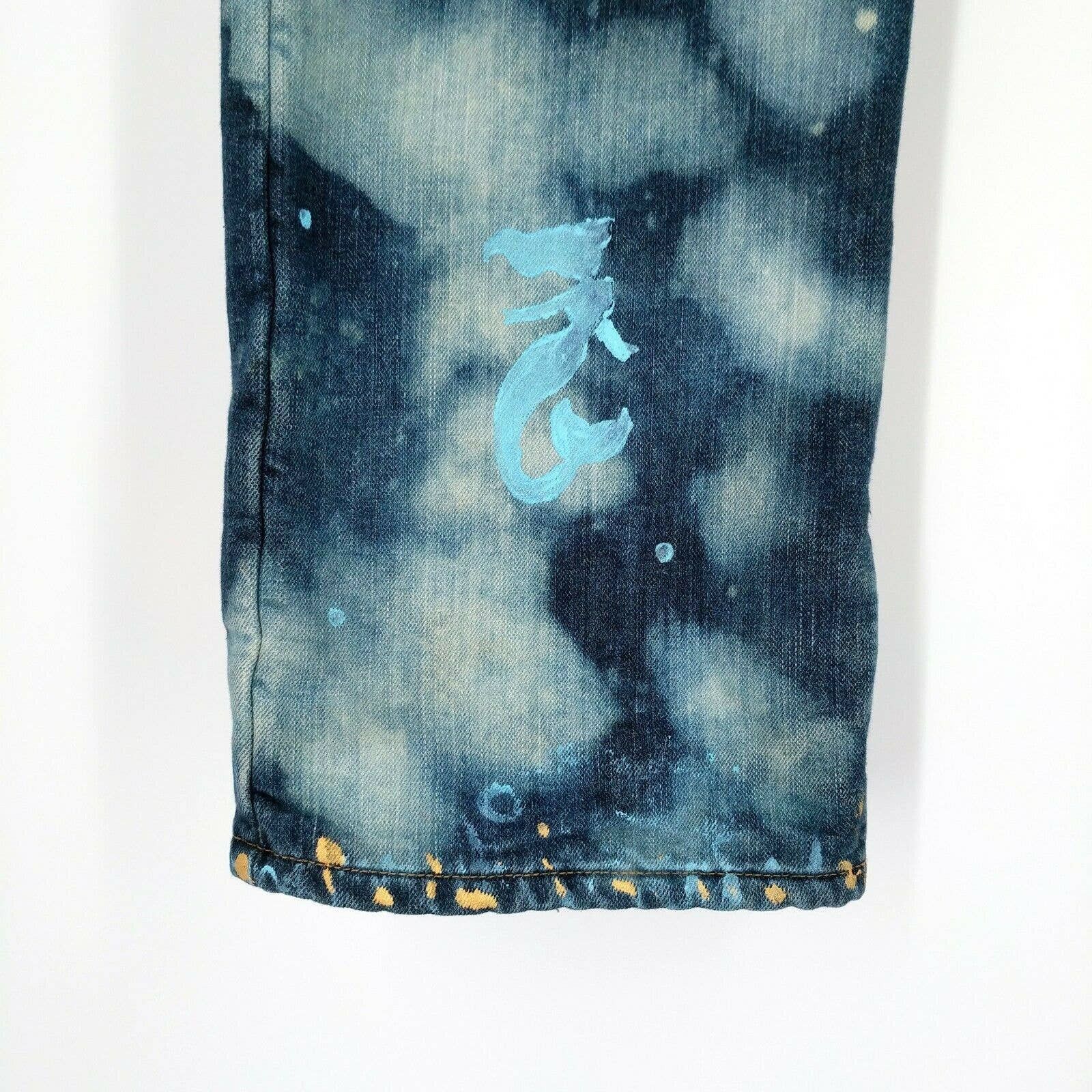 Carhartt Carhartt Custom Painted Bleached Fleece Lined Denim Jeans 40 Size US 40 / EU 56 - 4 Thumbnail