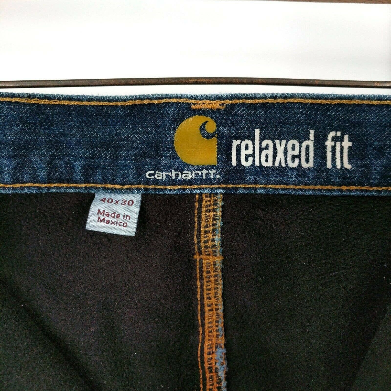 Carhartt Carhartt Custom Painted Bleached Fleece Lined Denim Jeans 40 Size US 40 / EU 56 - 9 Thumbnail