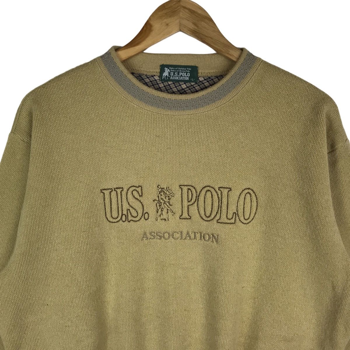Vintage Vintage US Polo Association Spell Out Embroidery Sweatshirt Size US L / EU 52-54 / 3 - 2 Thumbnail