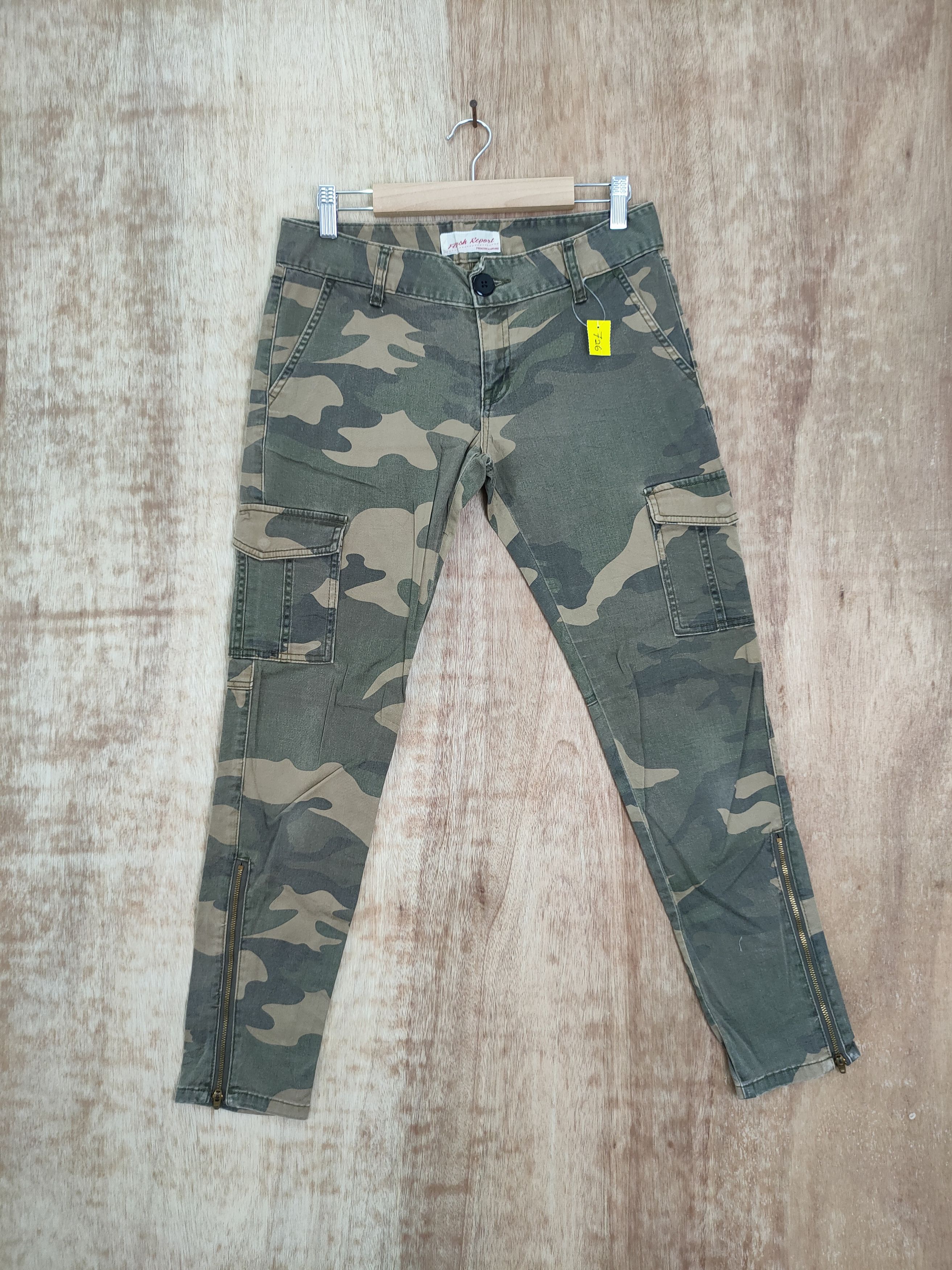 Japanese Brand DLL Flash Report skinny camo military cargo pants #726 Size 28" / US 6 / IT 42 - 1 Thumbnail