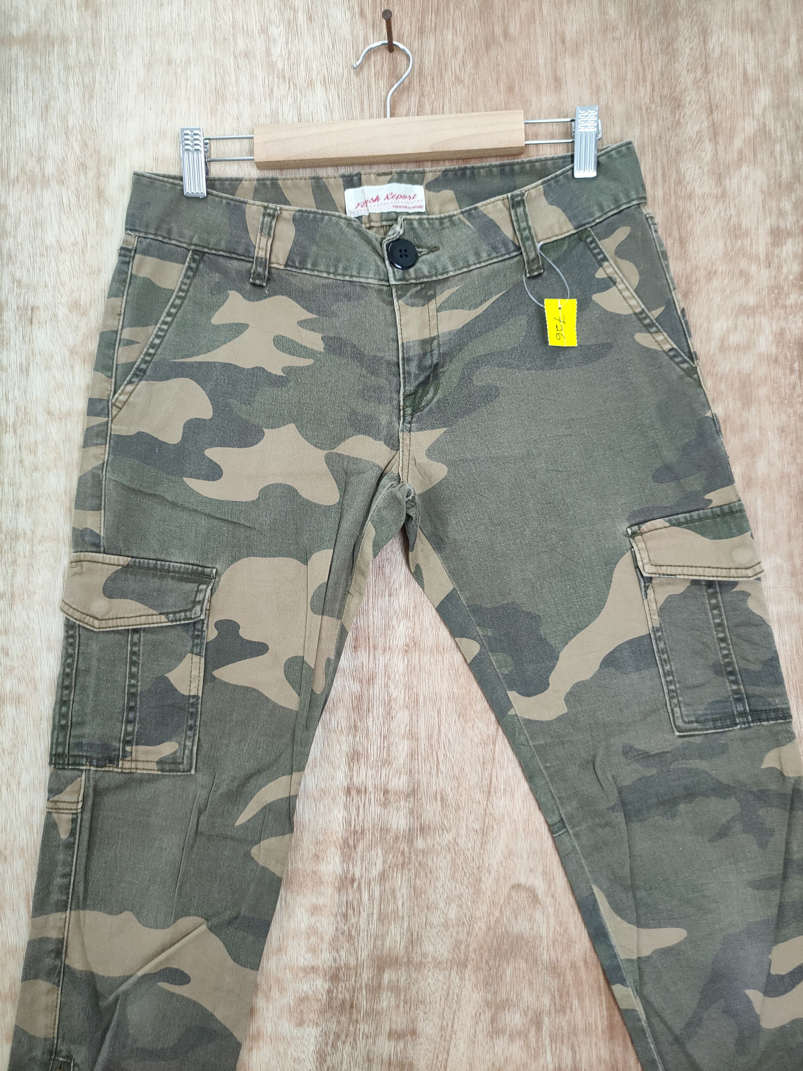 Japanese Brand DLL Flash Report skinny camo military cargo pants #726 Size 28" / US 6 / IT 42 - 4 Thumbnail