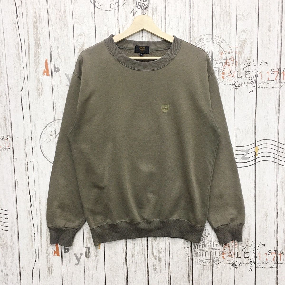 image of Moderne Creation Munchen MCM Small Logo Embroidery in Light Brown, Men's (Size Medium)