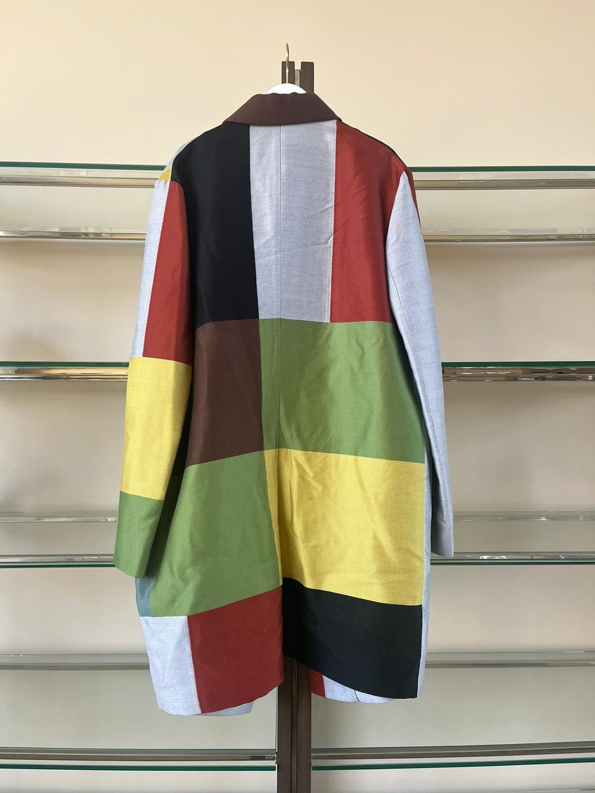 Bottega Veneta Colorblock Wool Silk Coat in Multicolor Size US L / EU 52-54 / 3 - 13 Thumbnail