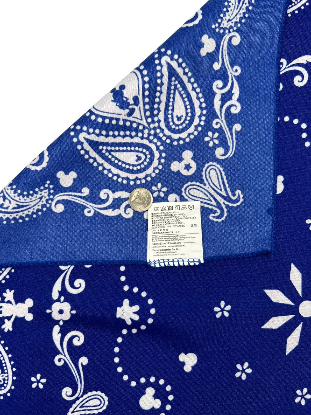 Disney Mickey Mouse Handkerchief Neckerchief Bandana Pocketsquare Size ONE SIZE - 4 Thumbnail