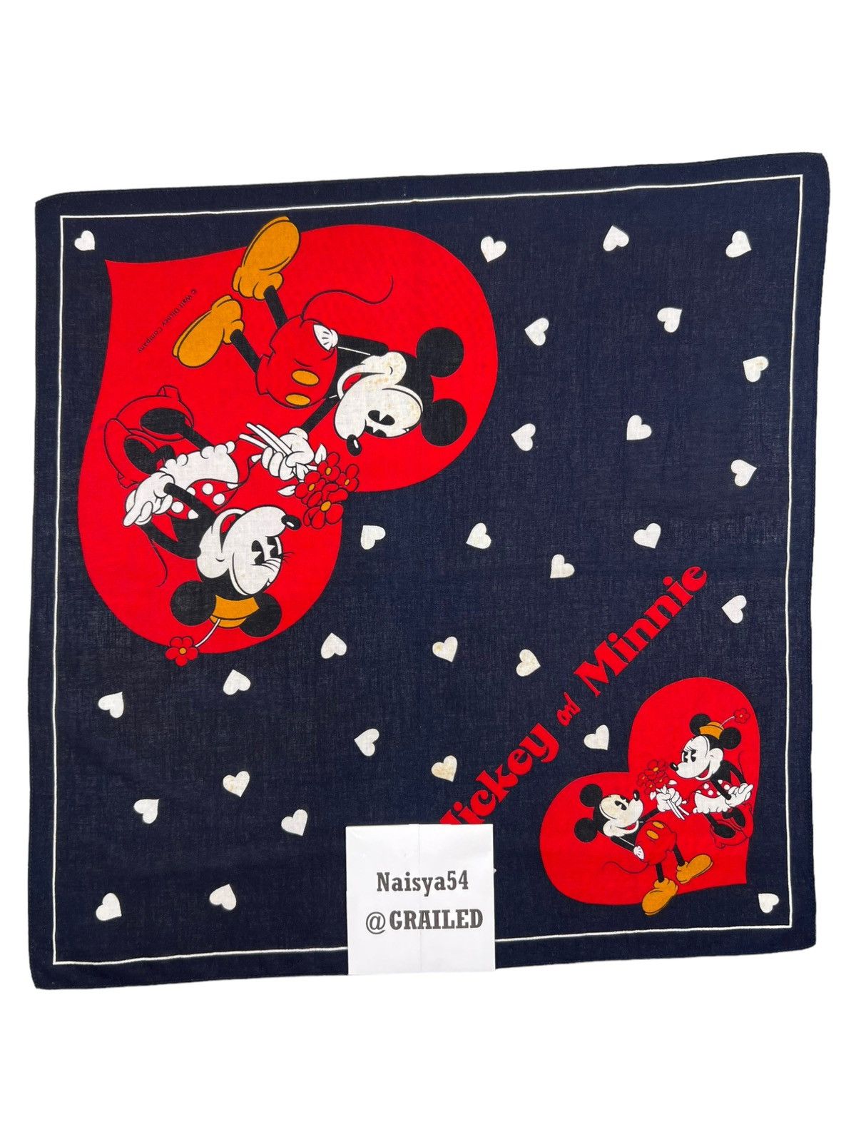Disney × Mickey Mouse Mickey & Minnie Handkerchief Neckerchief Pocketsquare Size ONE SIZE - 5 Thumbnail