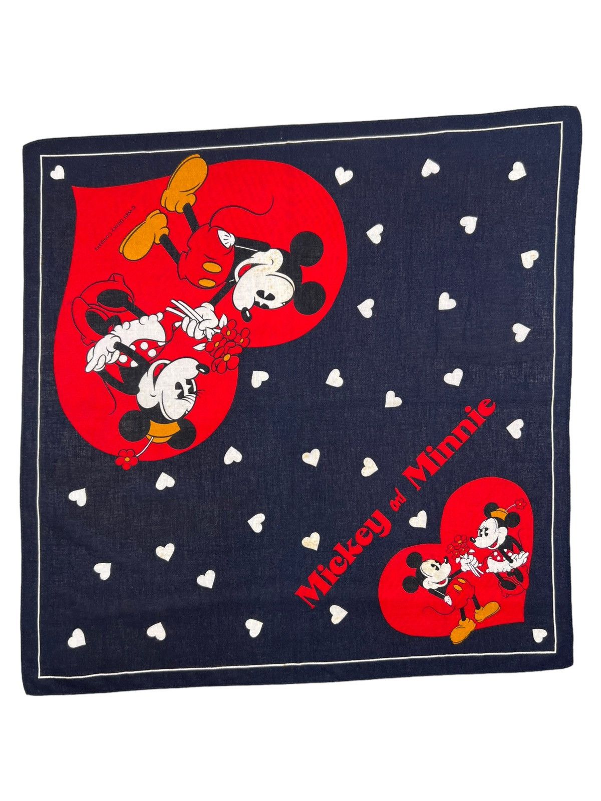 Disney × Mickey Mouse Mickey & Minnie Handkerchief Neckerchief Pocketsquare Size ONE SIZE - 1 Thumbnail