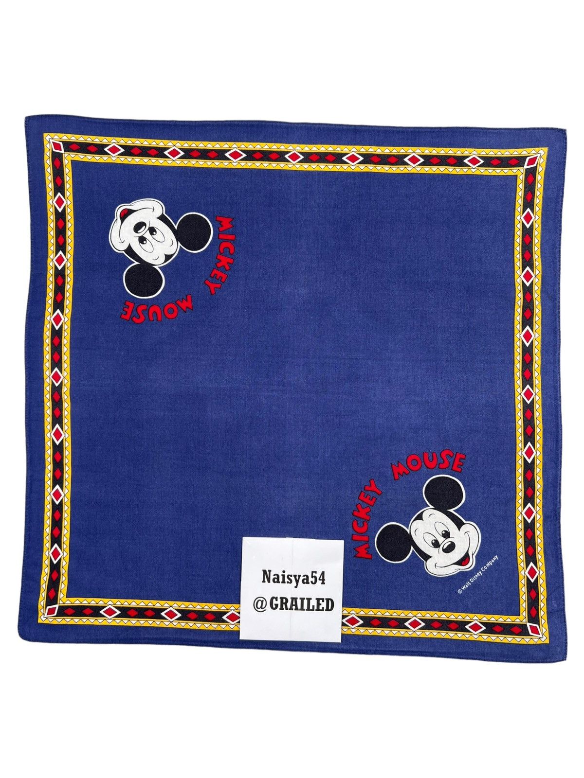 Disney Mickey Mouse Handkerchief Neckerchief Bandana Pocketsquare Size ONE SIZE - 5 Thumbnail