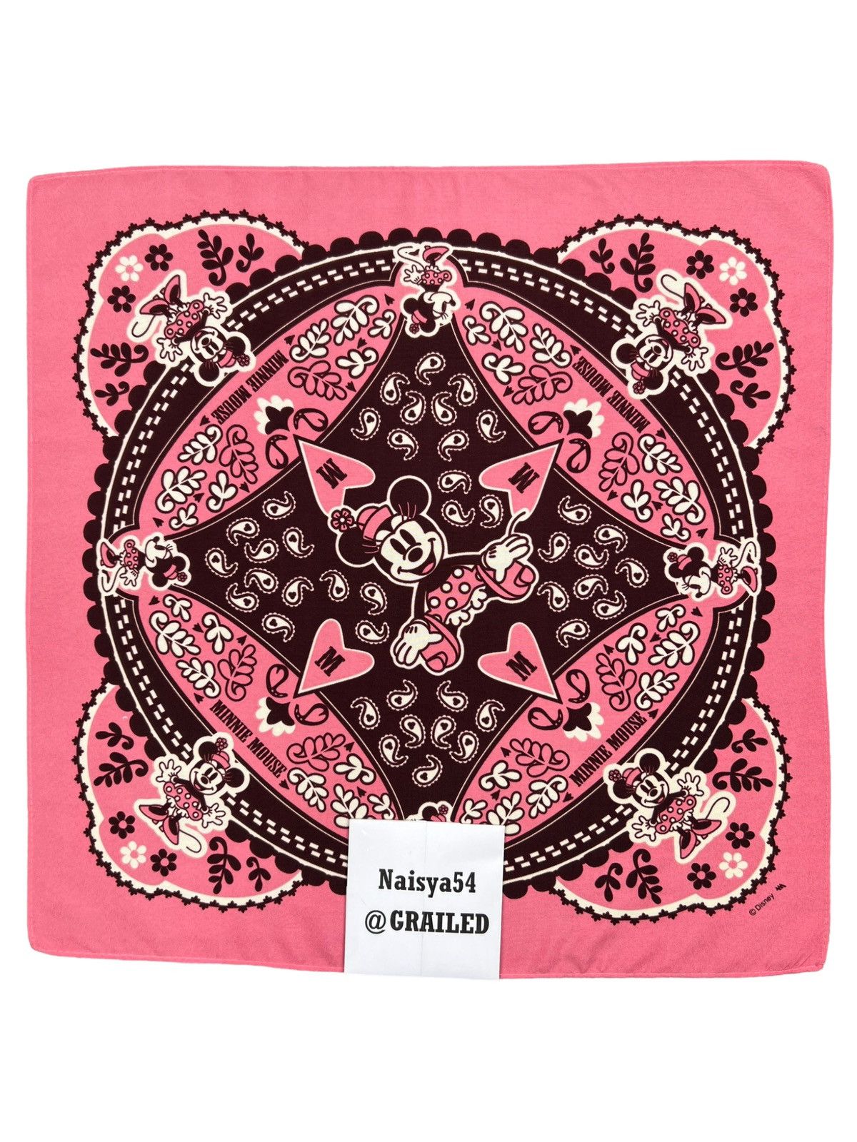 Disney Minnie Mouse Handkerchief Neckerchief Bandana Pocketsquare Size ONE SIZE - 5 Thumbnail
