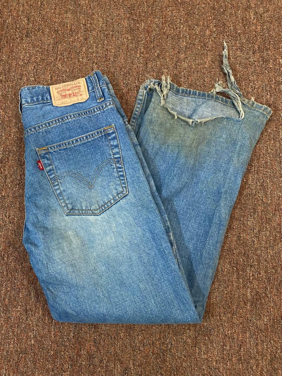 Levi's vintage levis 527 flare bootcut distressed denim Size US 29 - 3 Thumbnail