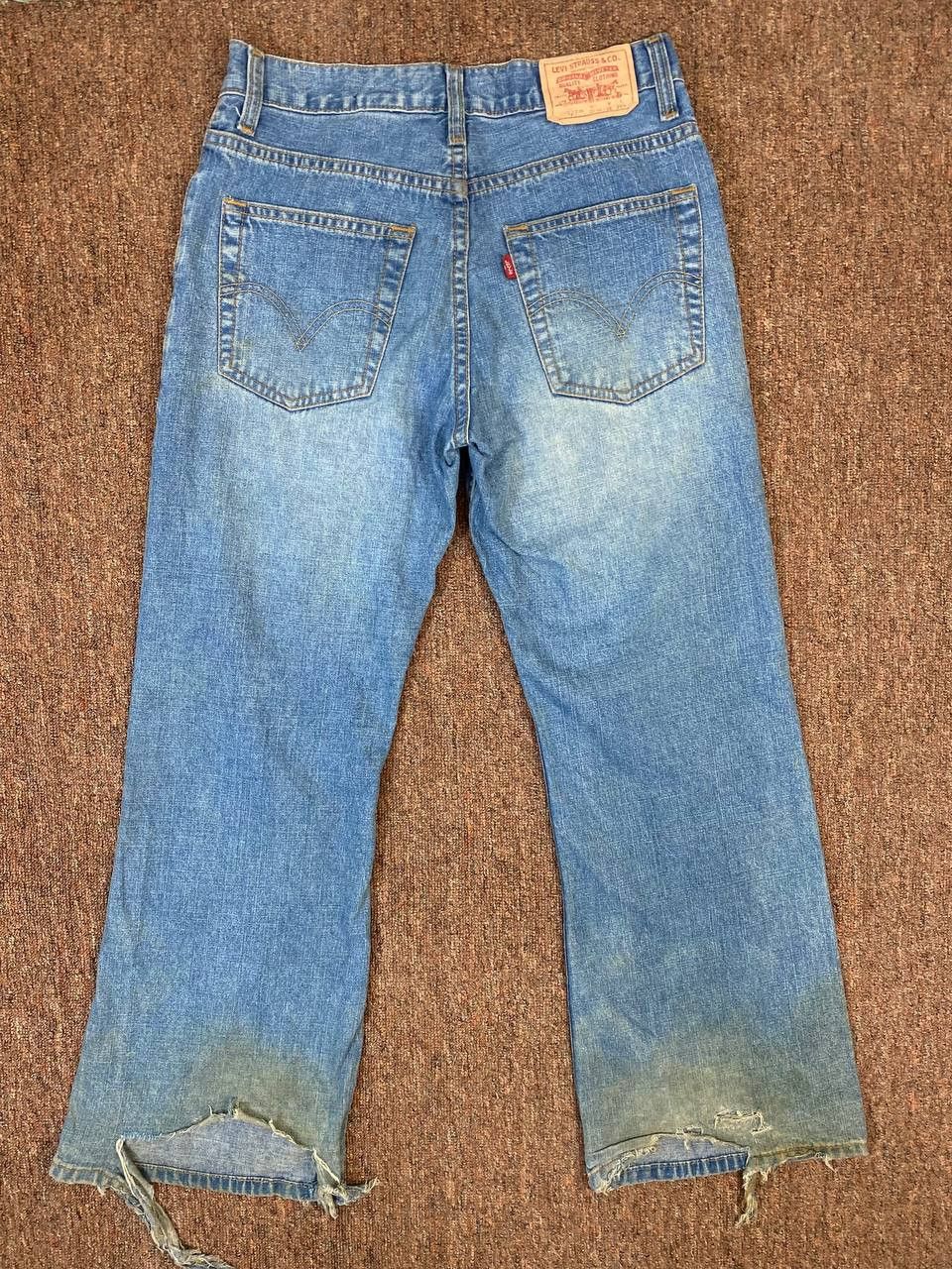 Levi's vintage levis 527 flare bootcut distressed denim Size US 29 - 1 Thumbnail