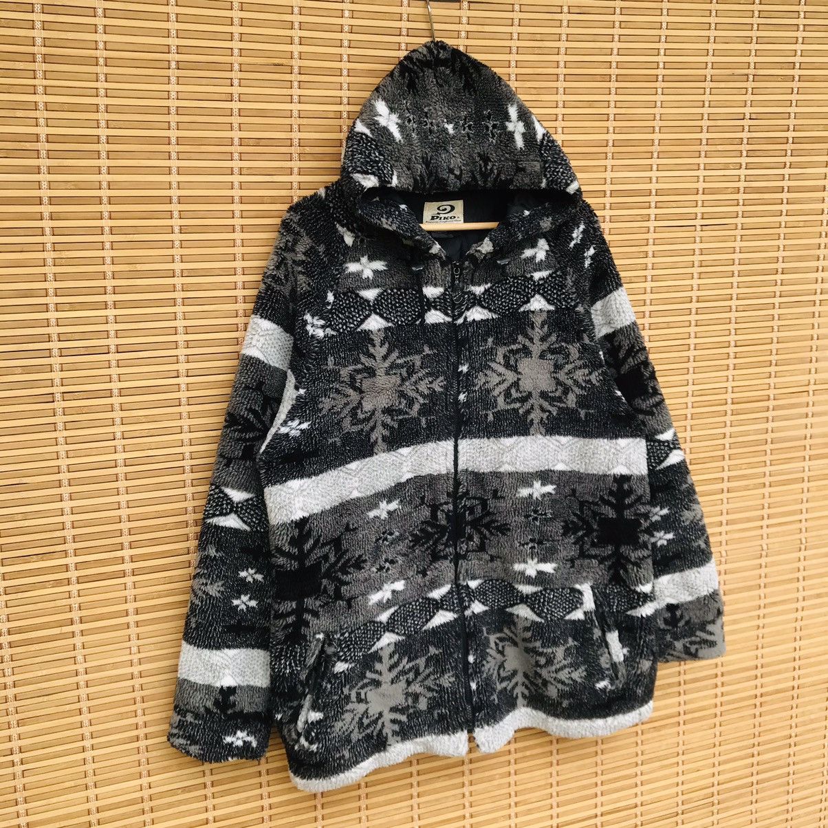 Other Vintage Piko Abstract Navajo Da-Bull fleece hoodie jumper Size US M / EU 48-50 / 2 - 3 Thumbnail