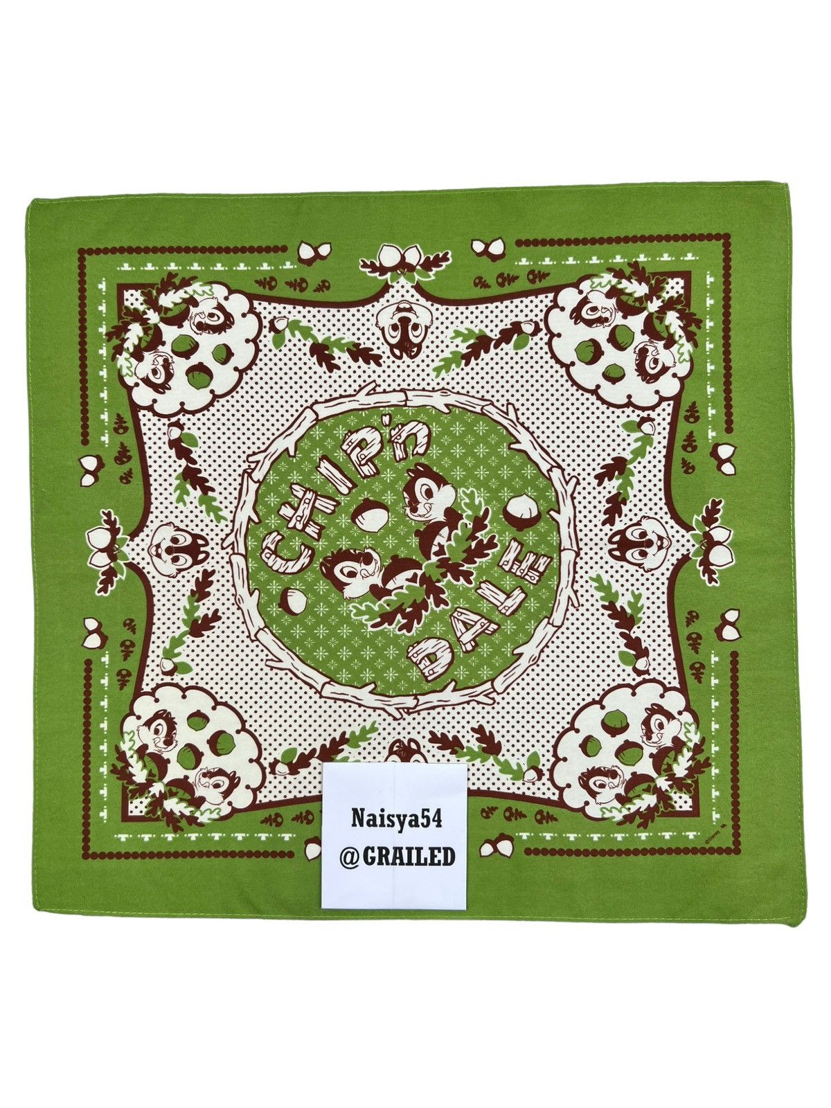 Disney Chip n Dale Handkerchief Neckerchief Bandana Pocketsquare Size ONE SIZE - 5 Thumbnail