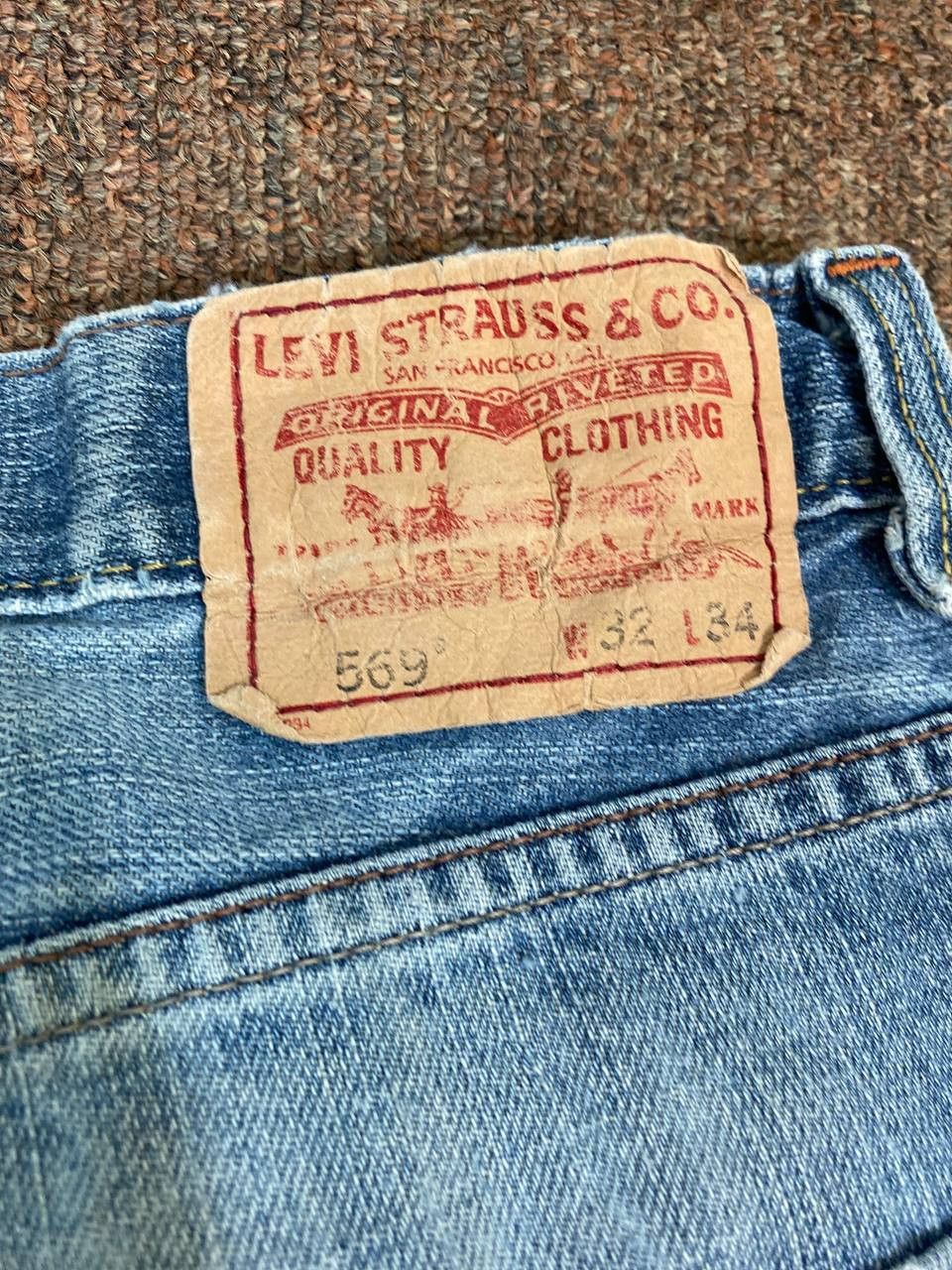 Levi's vintage levis 569 loose straight distressed denim Size US 33 - 5 Thumbnail