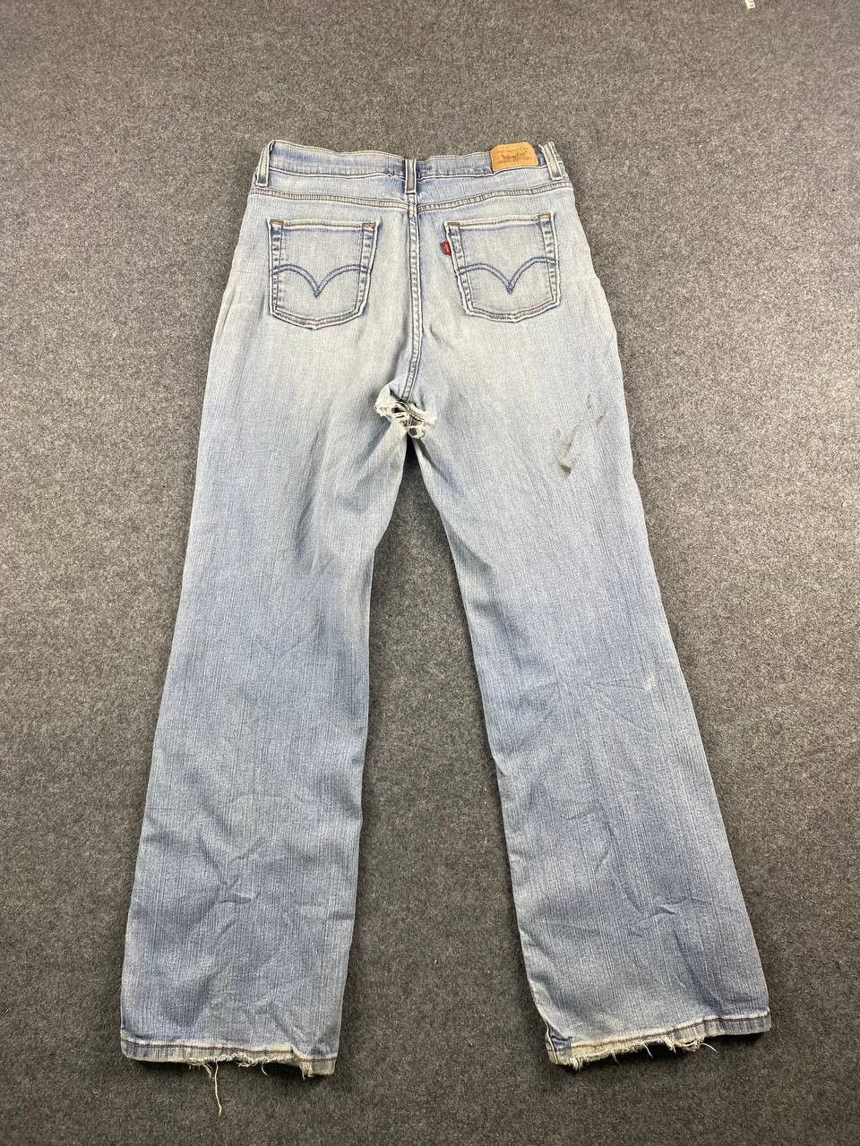 image of 512 Perfectly Slimming Bootcut Distressed Denim in Light Blue, Women's (Size 32)