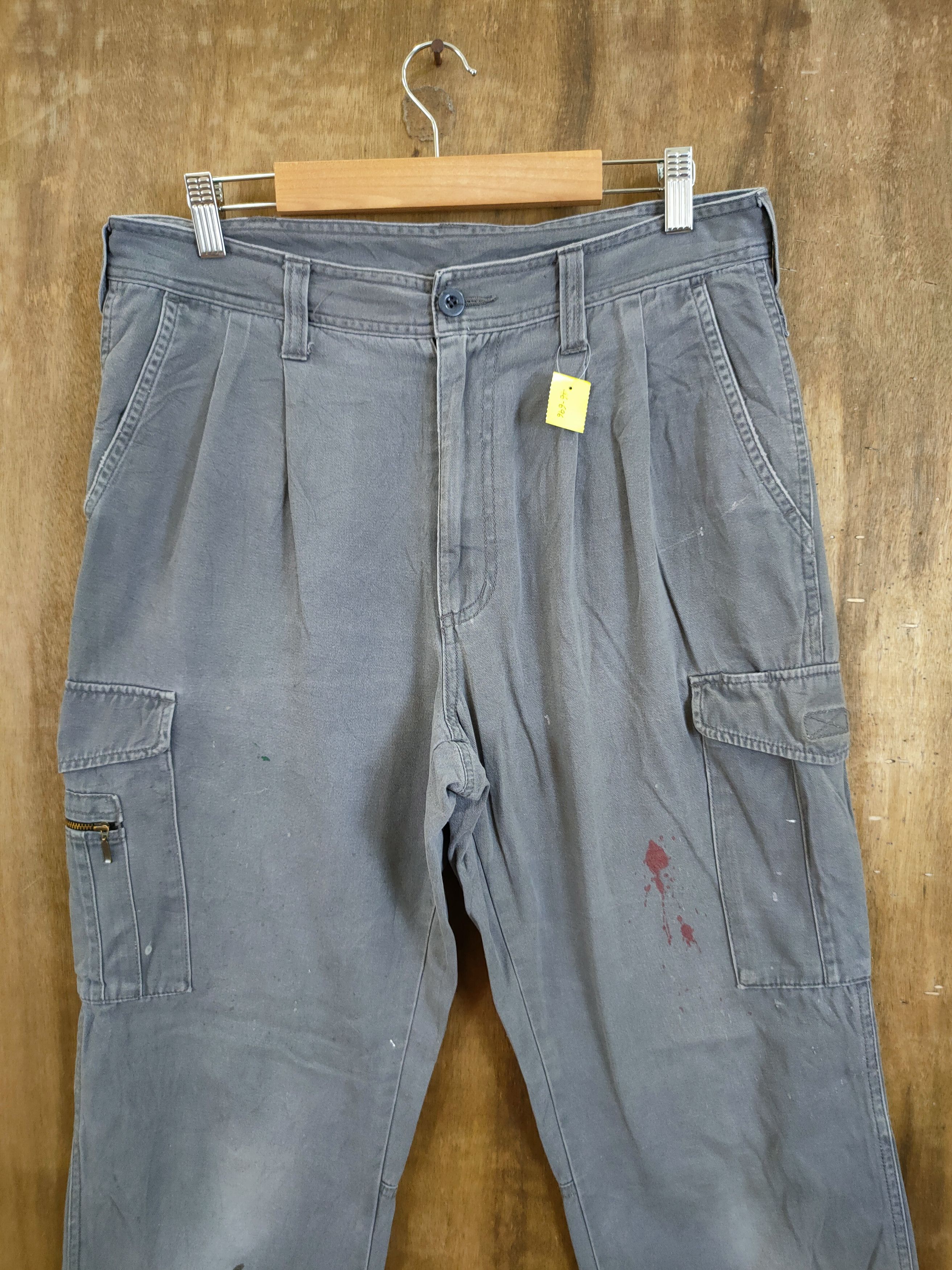 Japanese Brand Japan distressed thrashed utility cargo pants #46-696 Size US 33 - 4 Thumbnail