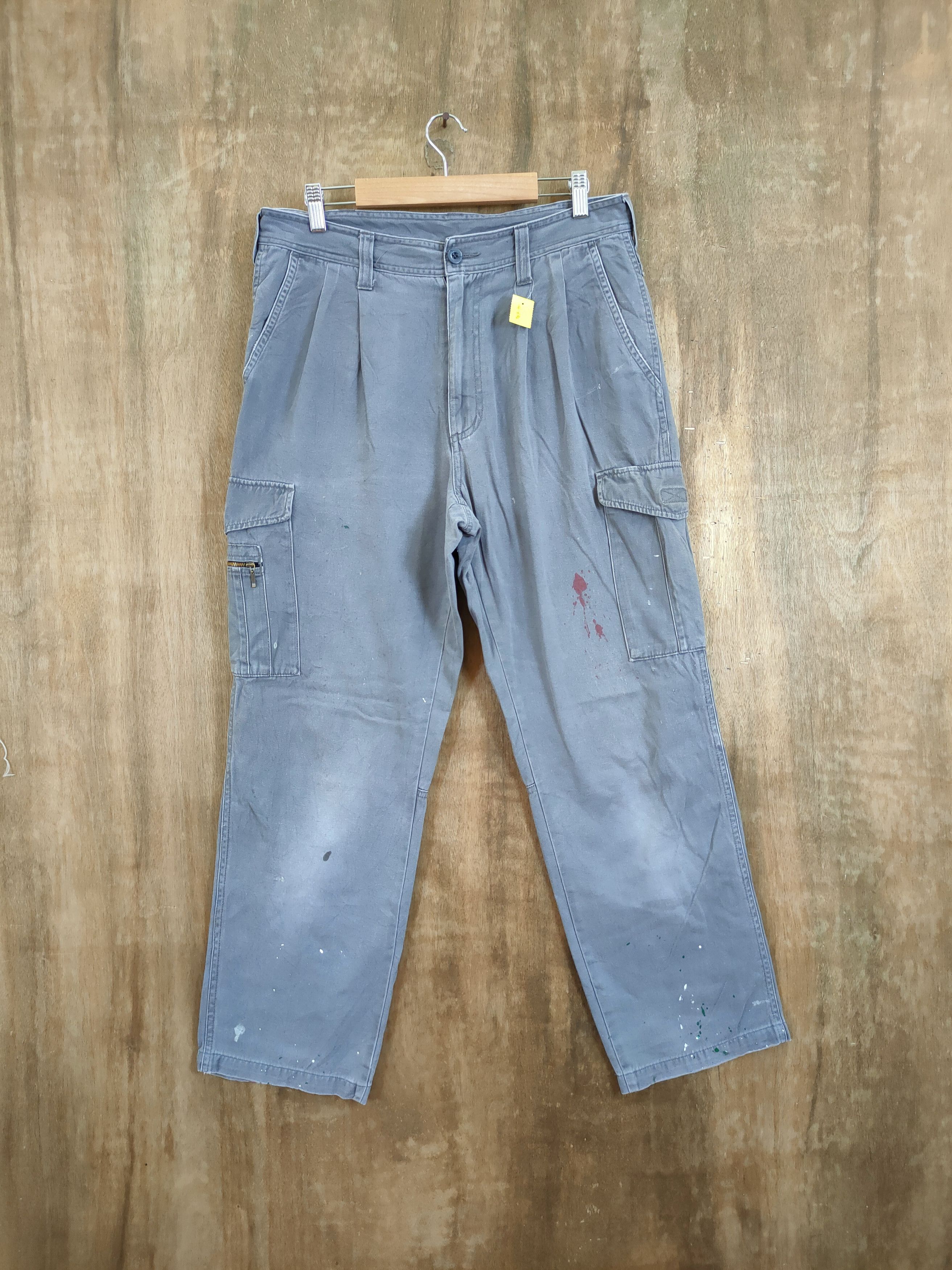 image of Vintage Japan Distressed Thrashed Utility Cargo Pants 46-696 in Grey, Men's (Size 31)