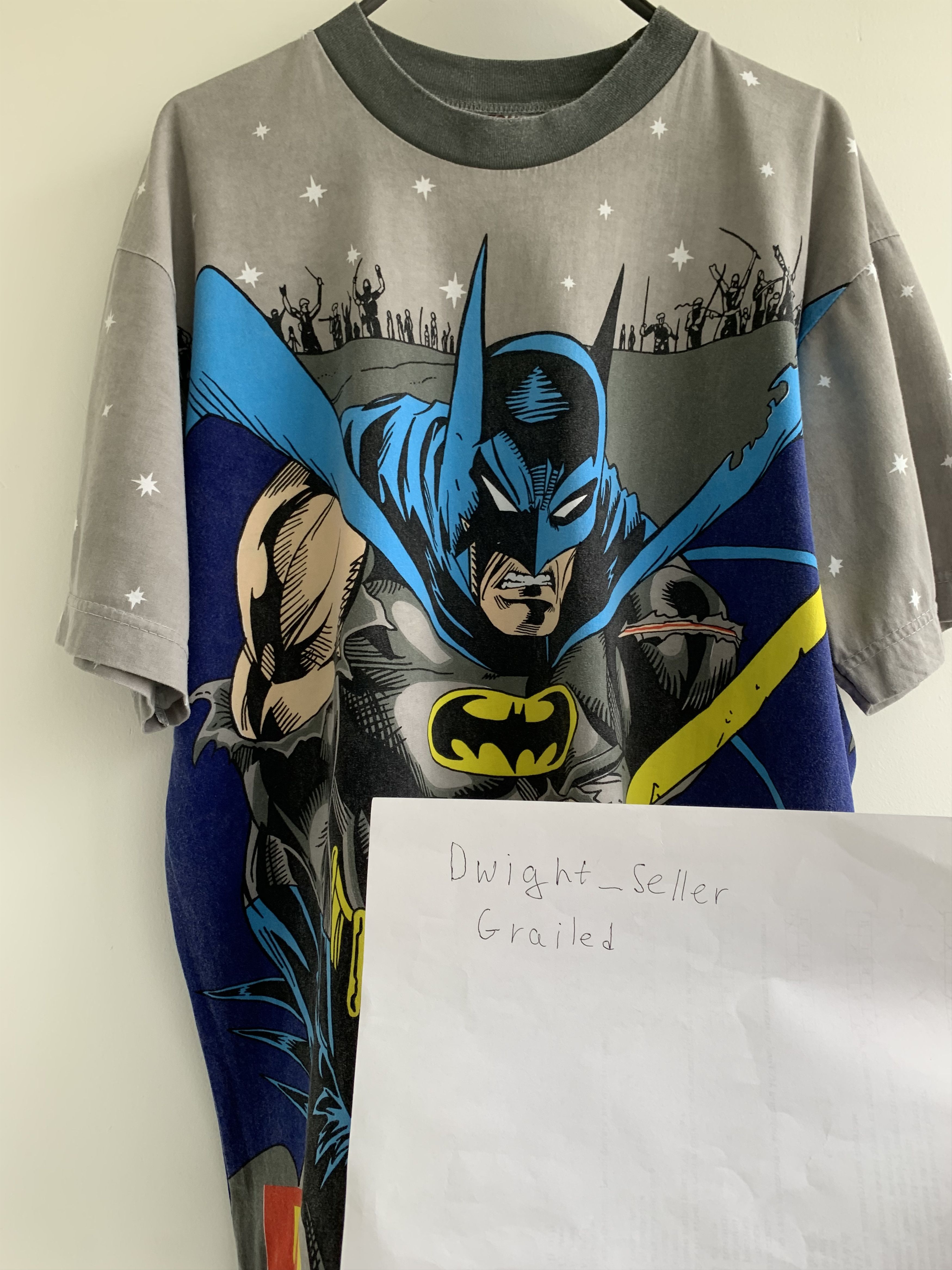 DC Comics Vintage Batman t shirt over print Size US XL / EU 56 / 4 - 14 Thumbnail