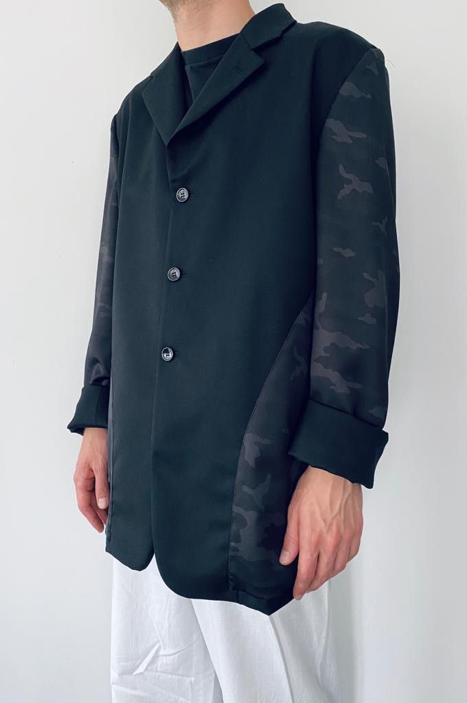 Comme des Garcons × Comme des Garcons Black Comme des garcons mixed media blazer in camo print Size 52R - 2 Thumbnail