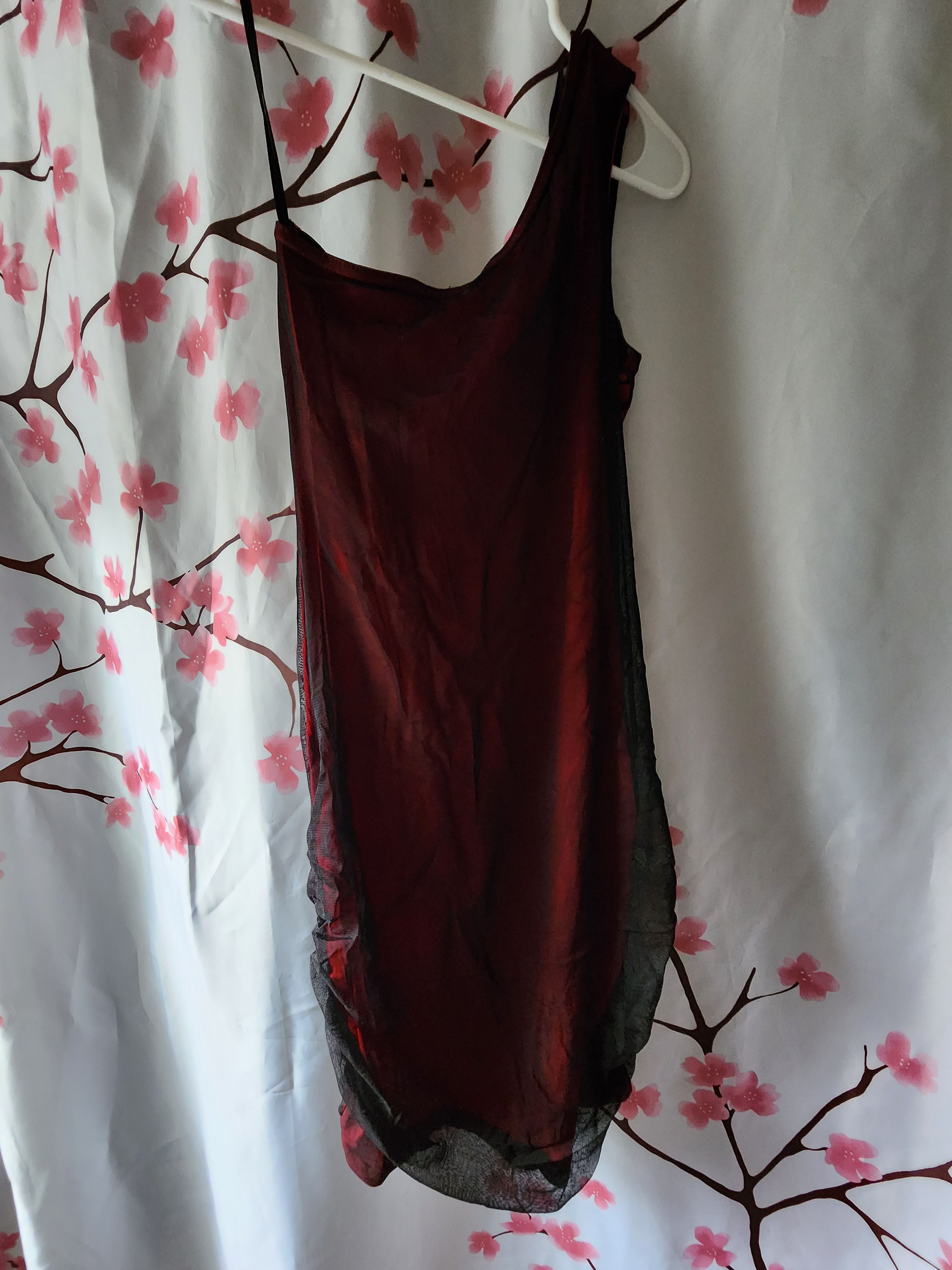 Other Off Shoulder Sweetheart Red Black Floral Lace Dress Size S Size S / US 4 / IT 40 - 2 Thumbnail