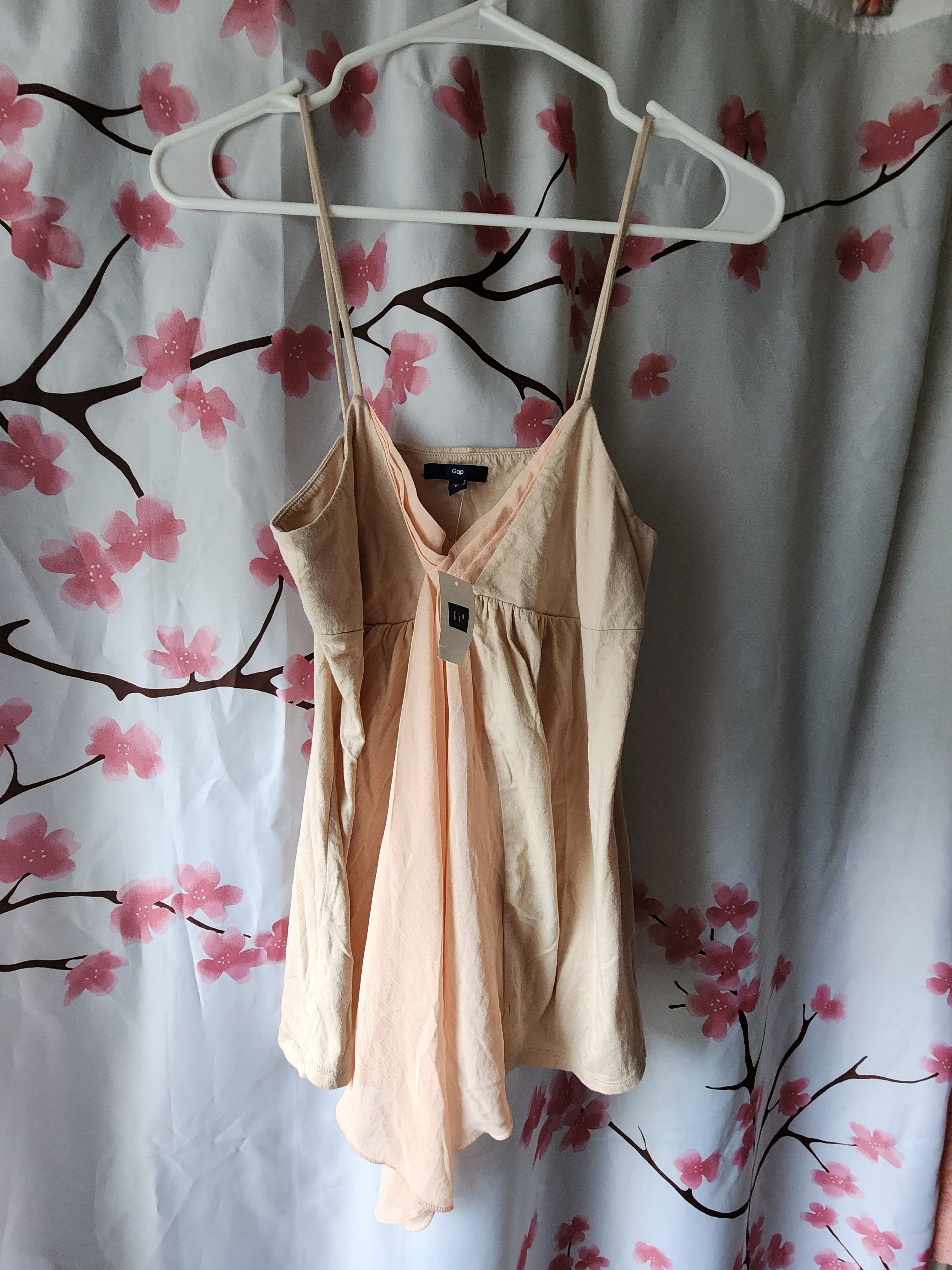 Gap NWT GAP Women's Pink Front Woven Trim Cami Size S Size S / US 4 / IT 40 - 1 Thumbnail