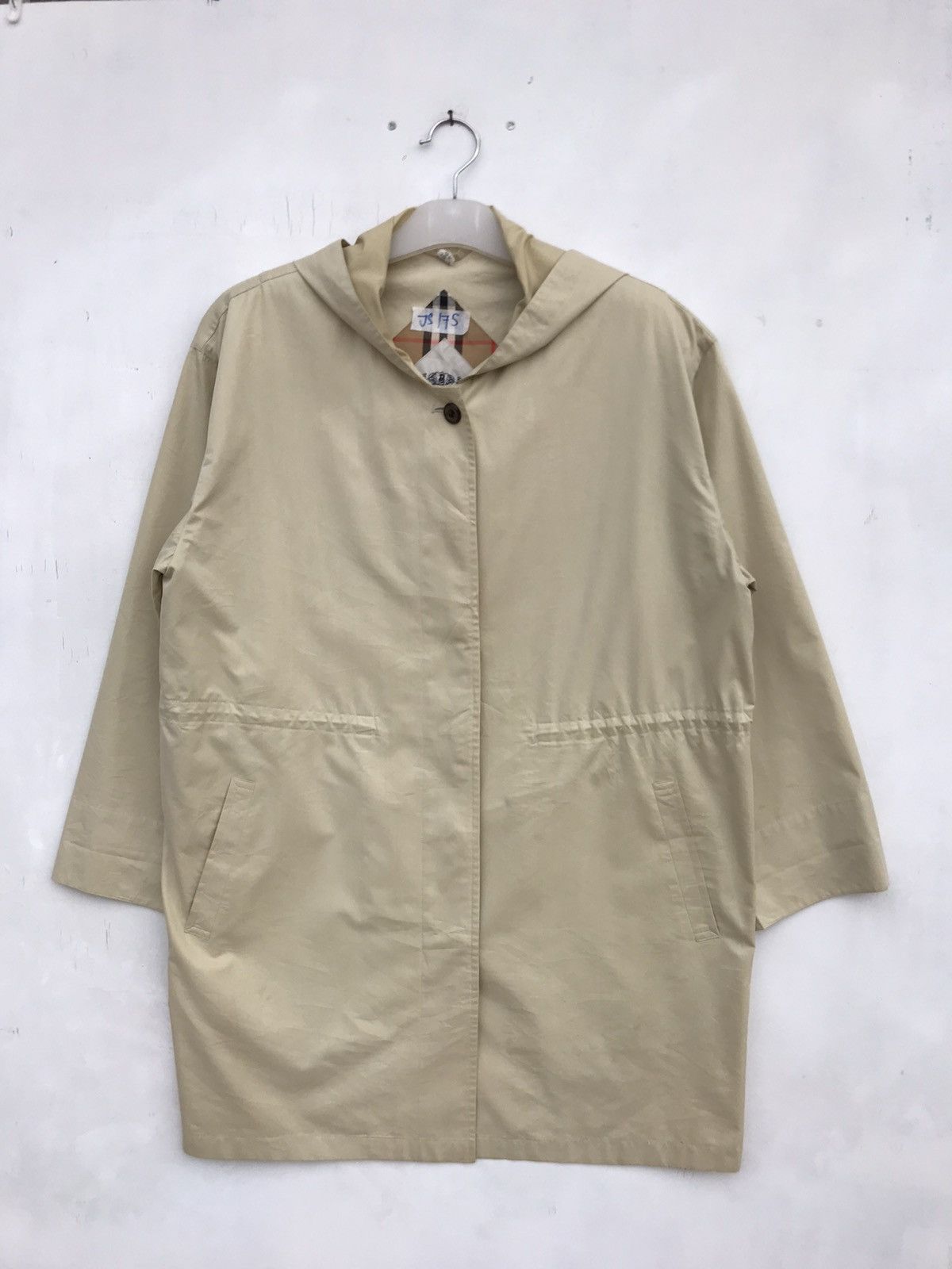 Burberry Vintage Burberry Hooded Beige Coat Nova Check Jacket Size US L / EU 52-54 / 3 - 1 Thumbnail
