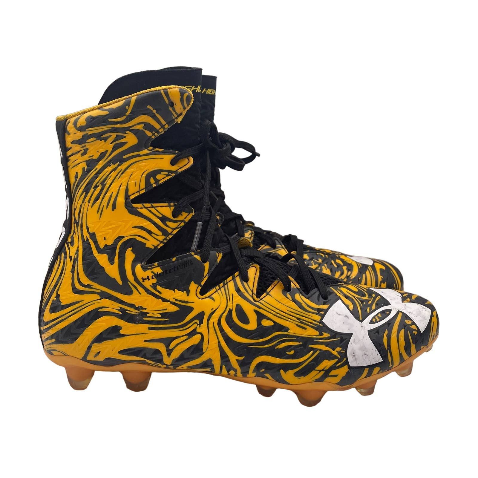 Under Armour Highlight Lux MC Football Yellow Cleats Men 10