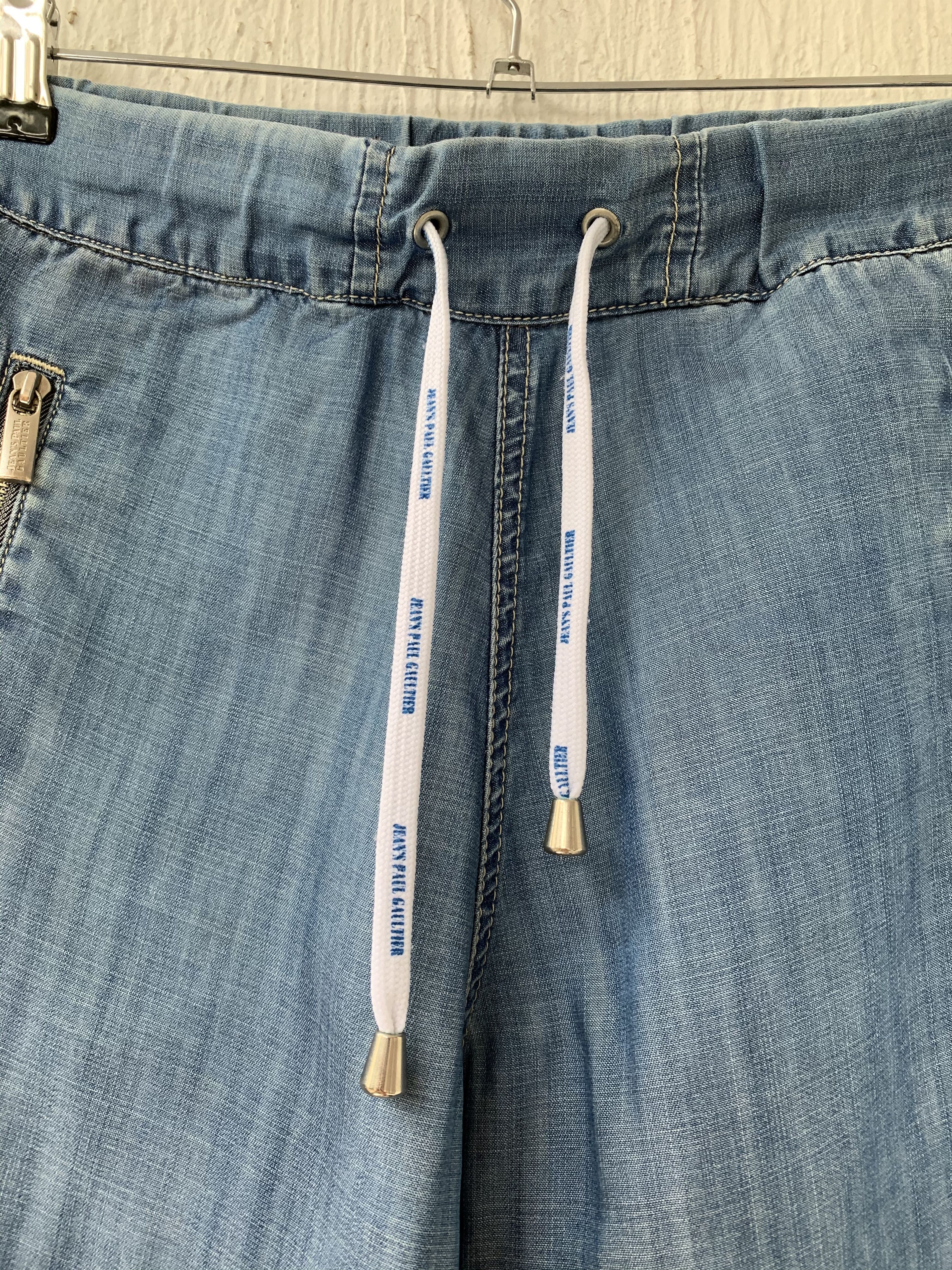 Jean Paul Gaultier elastic waist lightweight denim pant Size US 31 - 3 Thumbnail