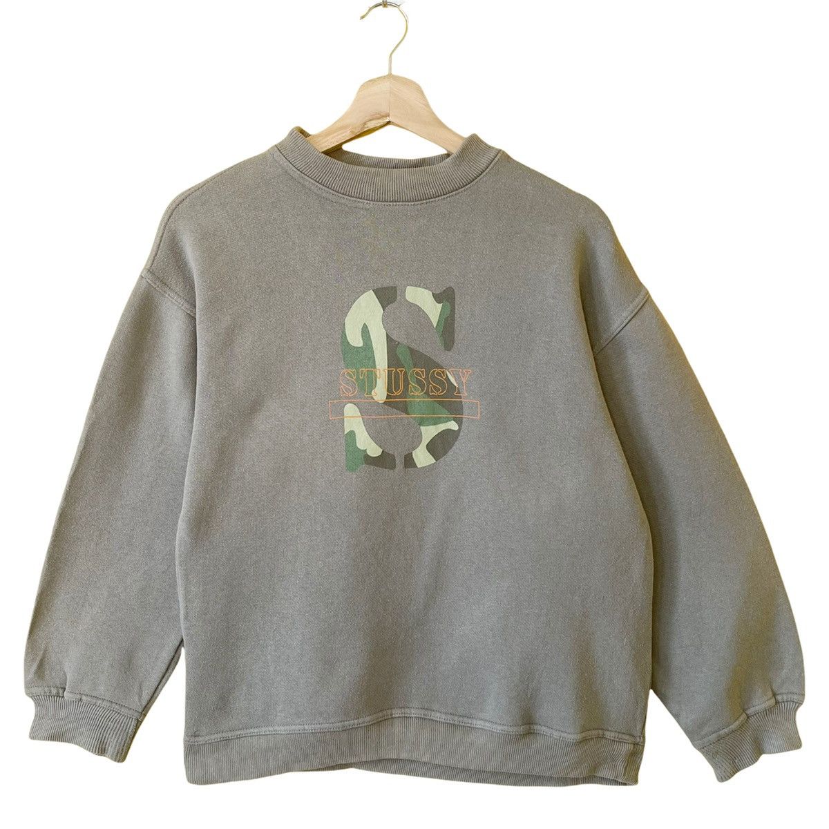 Stussy 90s Stussy Camo Big Logo Pullover Crewneck Sweatshirt Size S Size US S / EU 44-46 / 1 - 1 Thumbnail