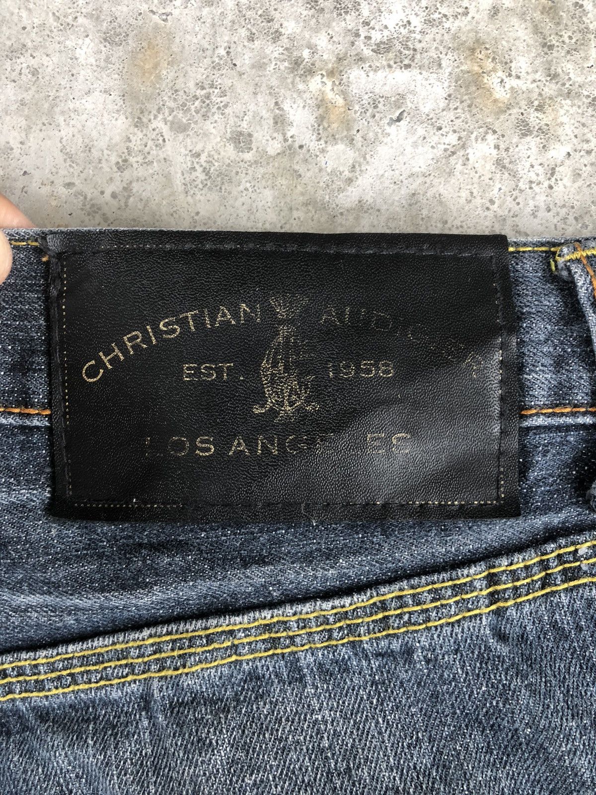 Christian Audigier Vintage Christian Audigier Embroidered Jeans Size US 35 - 17 Thumbnail