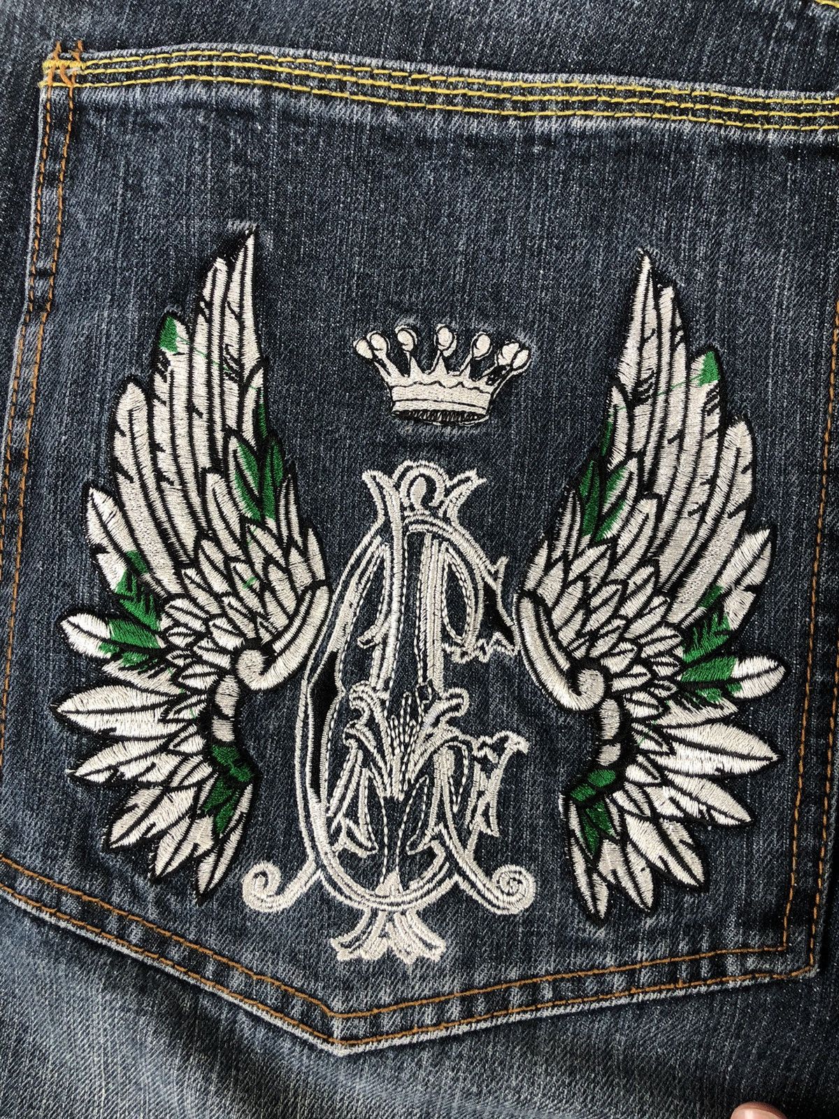 Christian Audigier Vintage Christian Audigier Embroidered Jeans Size US 35 - 16 Thumbnail