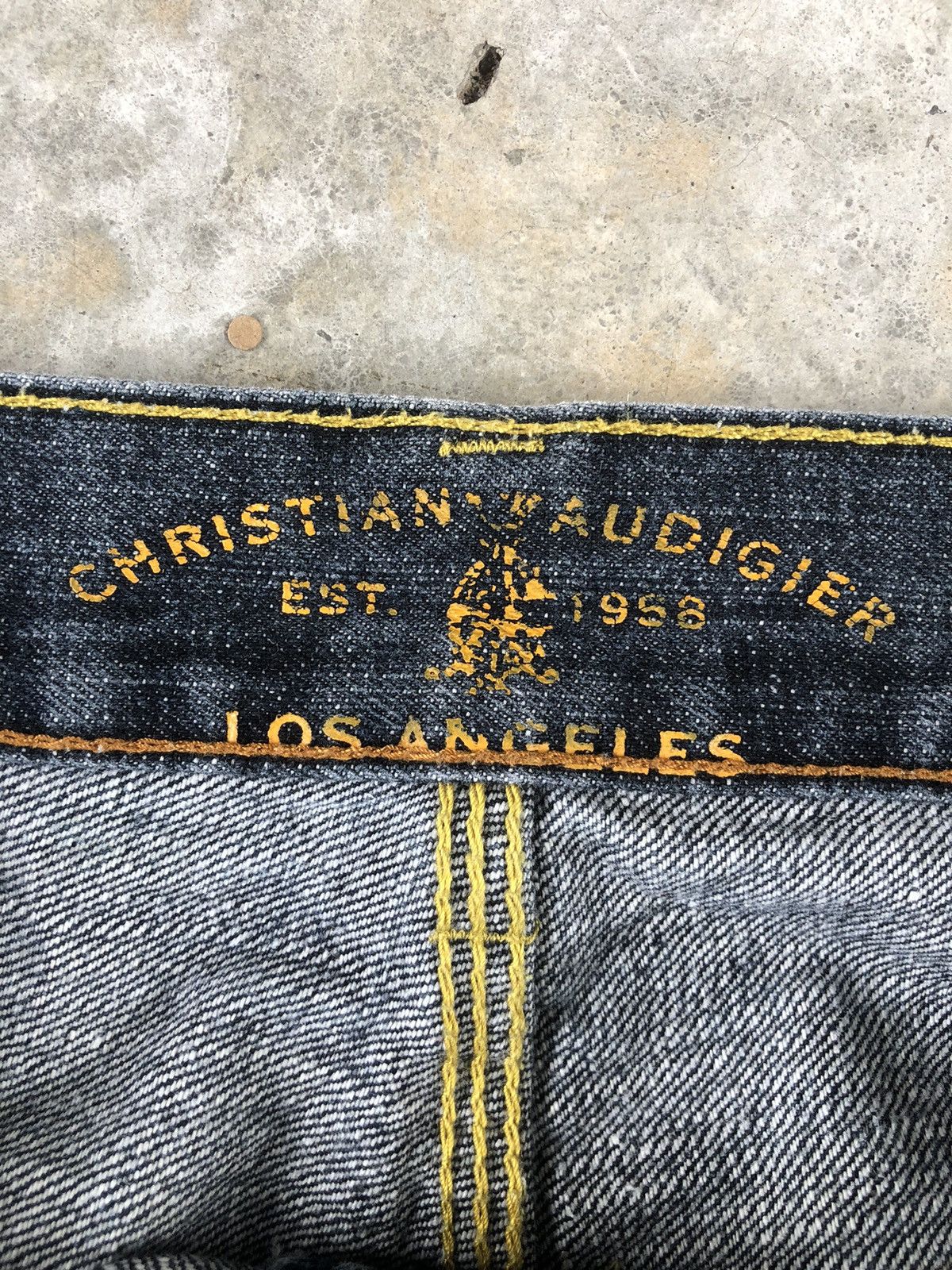 Christian Audigier Vintage Christian Audigier Embroidered Jeans Size US 35 - 13 Thumbnail