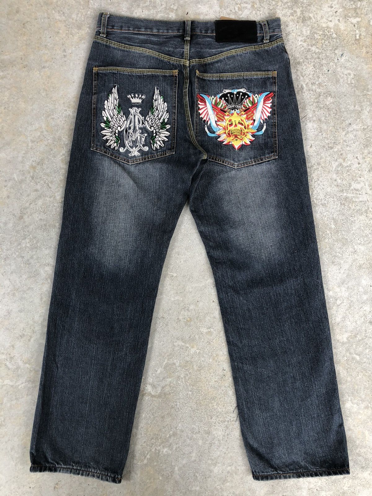 Vintage Christian Audigier Embroidered Jeans