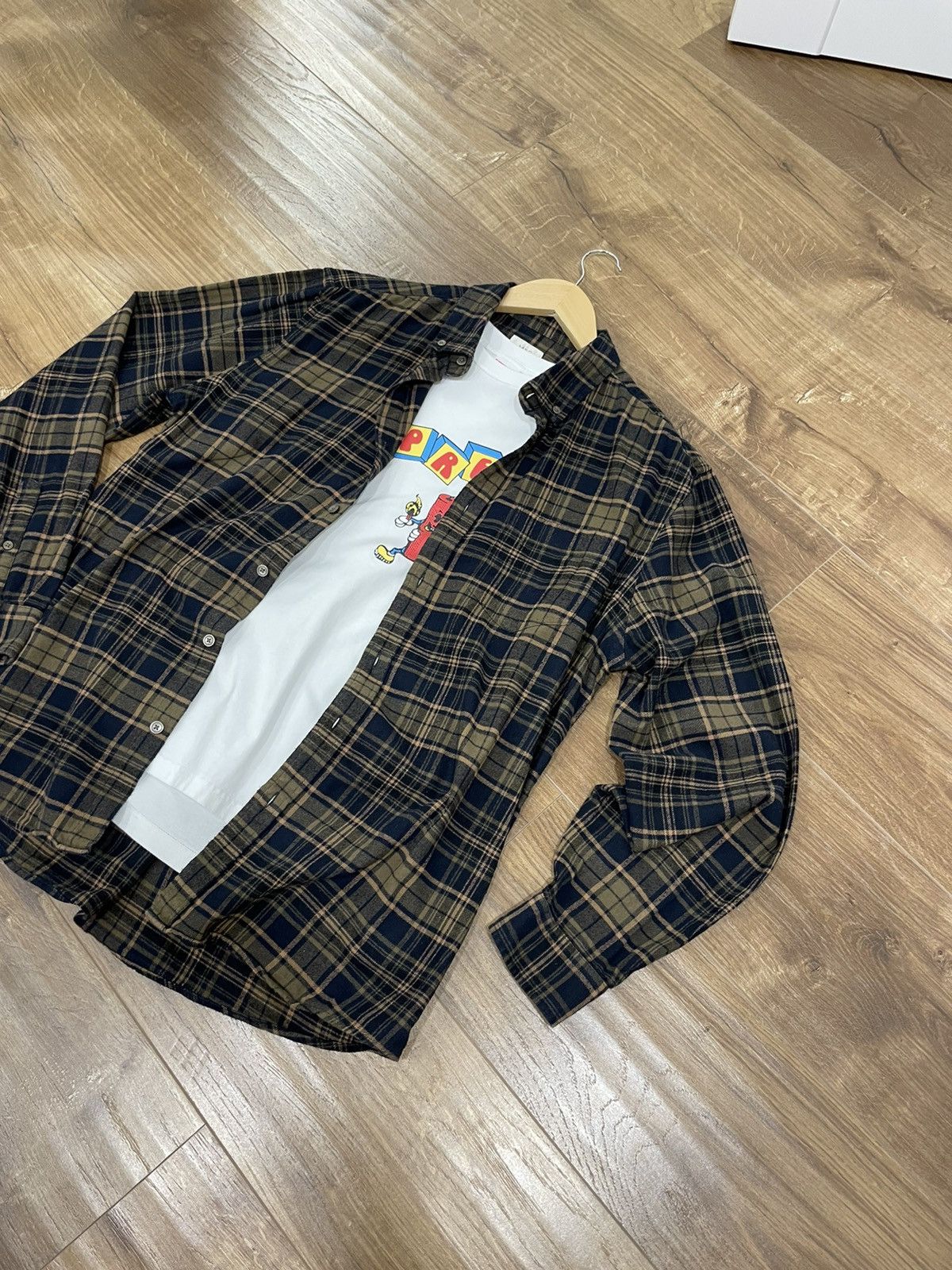Flannel × Vintage Vintage Checkered Plaid Flannel Shirt Travis Scott Style Size US M / EU 48-50 / 2 - 2 Thumbnail